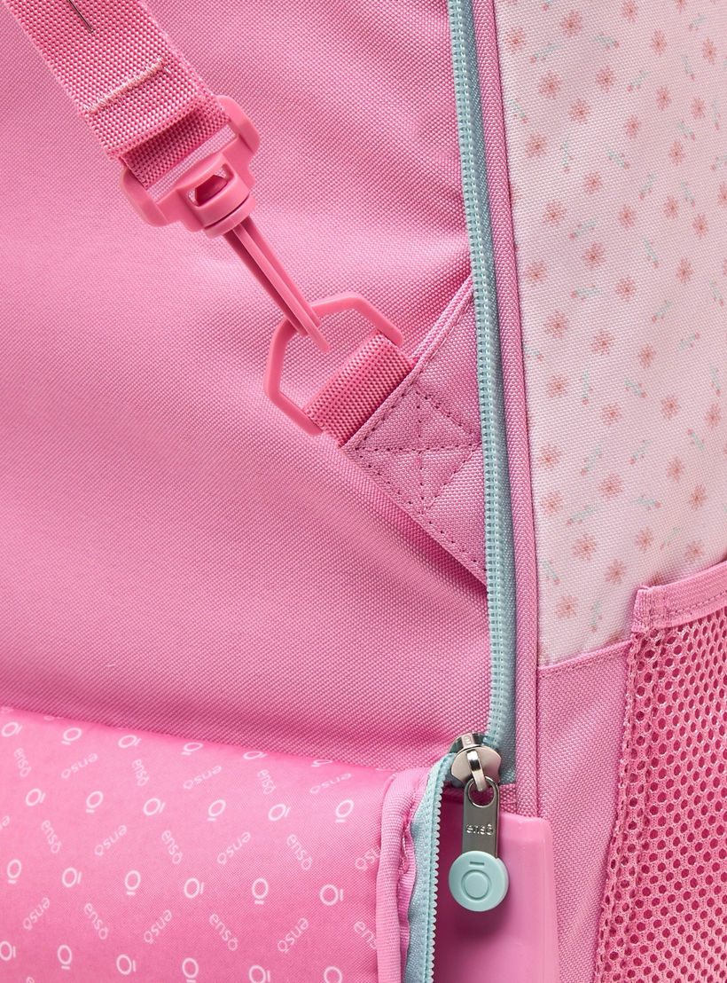 Enso Floral Print Trolley Bag for Girls 8-12 Years with Padded Straps - 17 inches-school-bagsandbackpacks-trolleybags-image-13