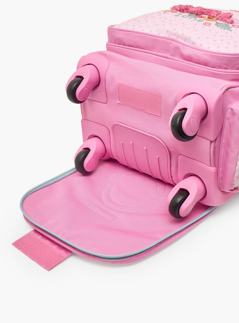 Enso Floral Print Trolley Bag for Girls 8-12 Years with Padded Straps - 17 inches-school-bagsandbackpacks-trolleybags-image-15