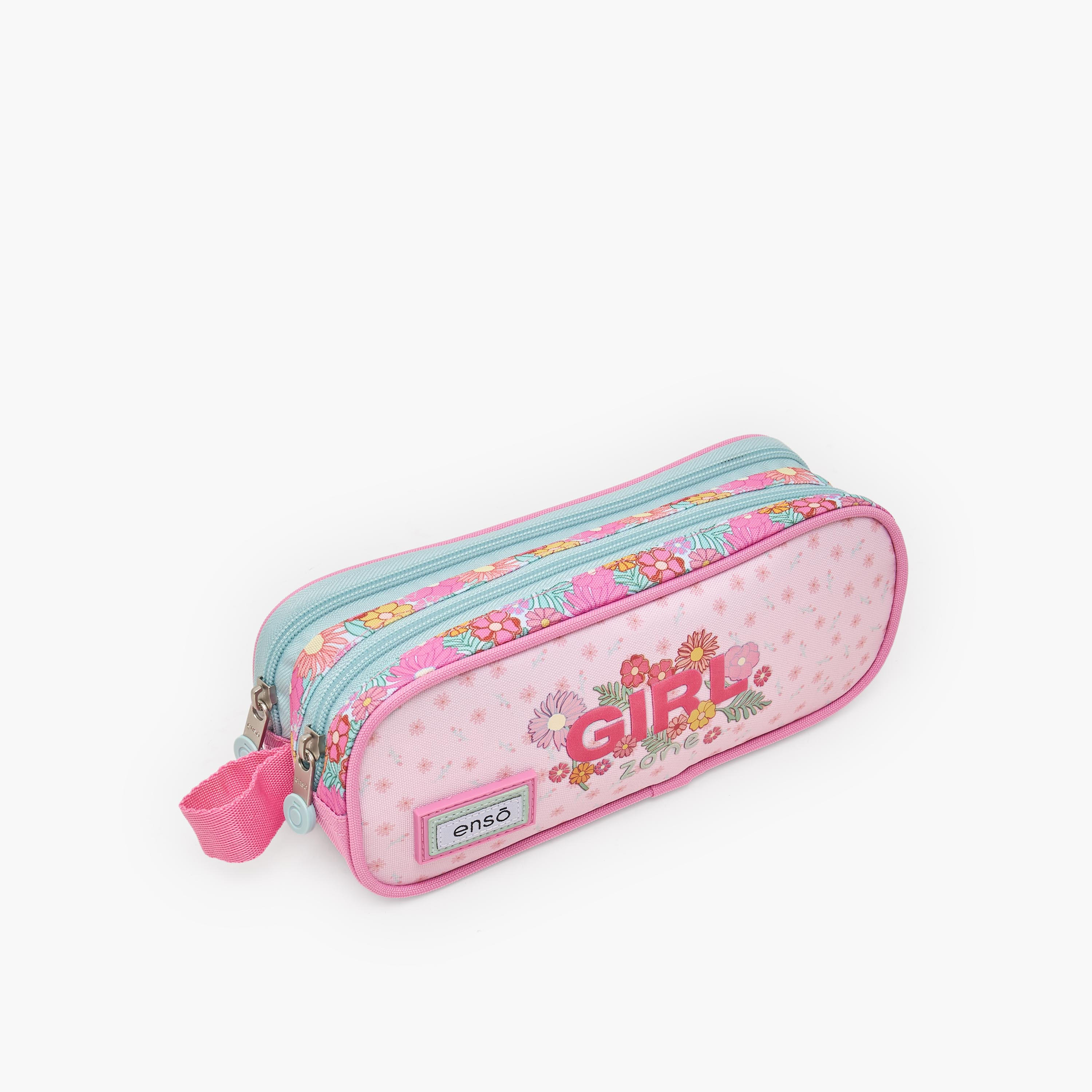 Enso Floral Print Pencil Pouch with 2 Compartment-school-stationery-pencilcases-image-3