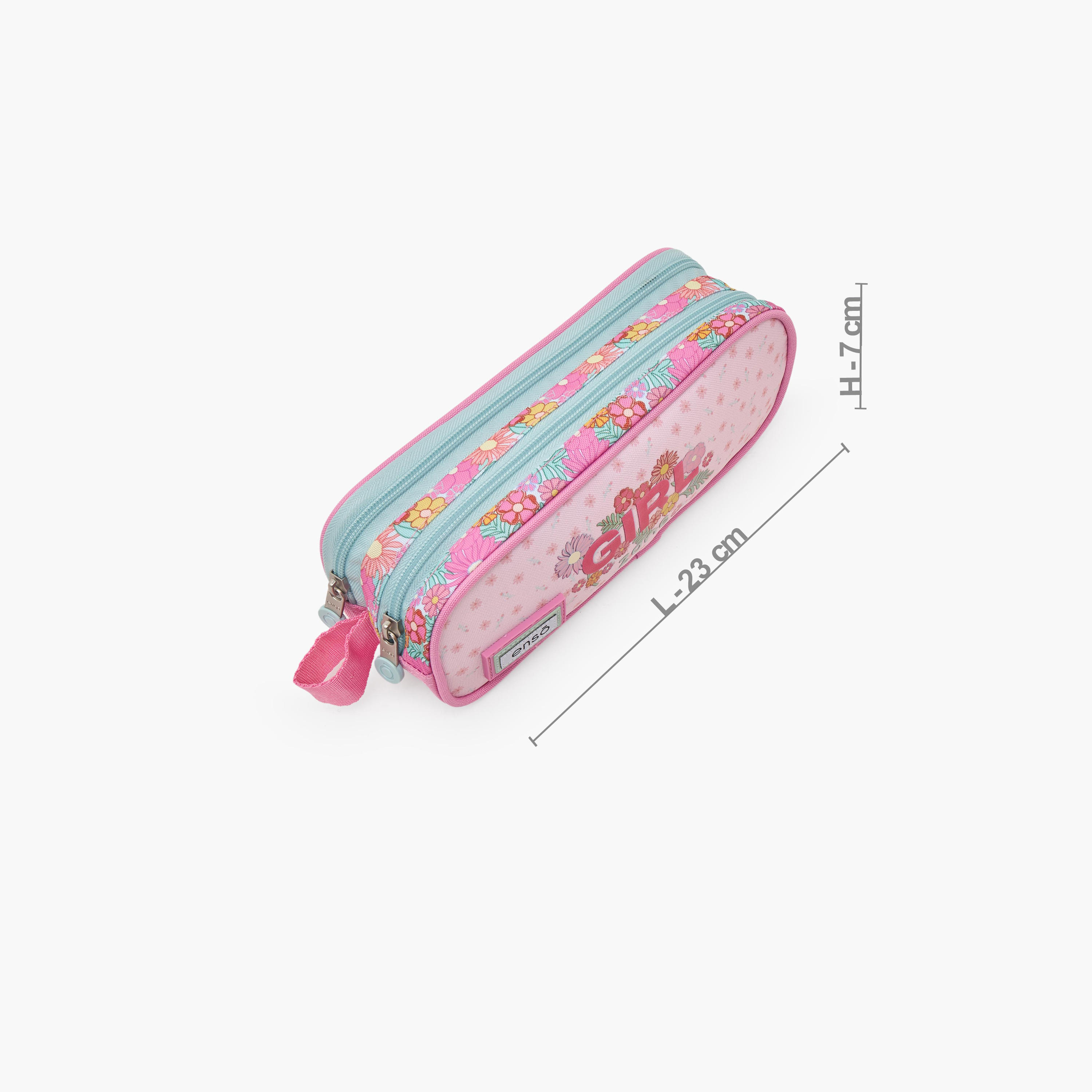 Enso Floral Print Pencil Pouch with 2 Compartment-school-stationery-pencilcases-image-4