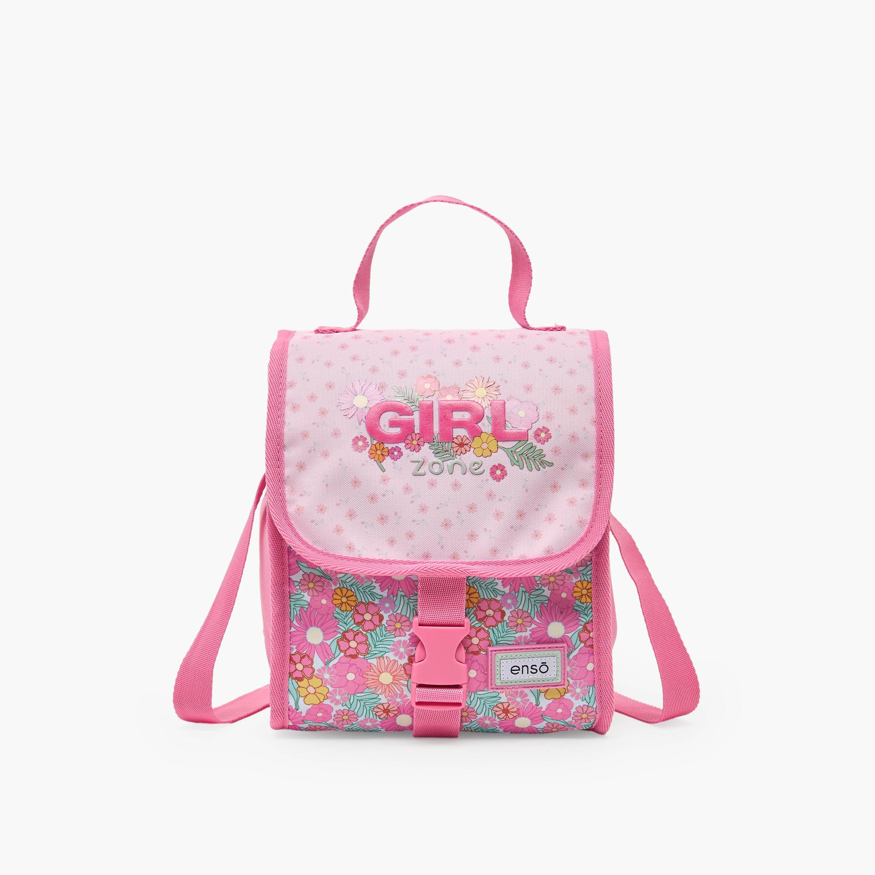 Enso Floral Print Lunch Bag for Girls 8-13 Years with Adjustable Strap-school-lunchessentials-lunchbags-image-1