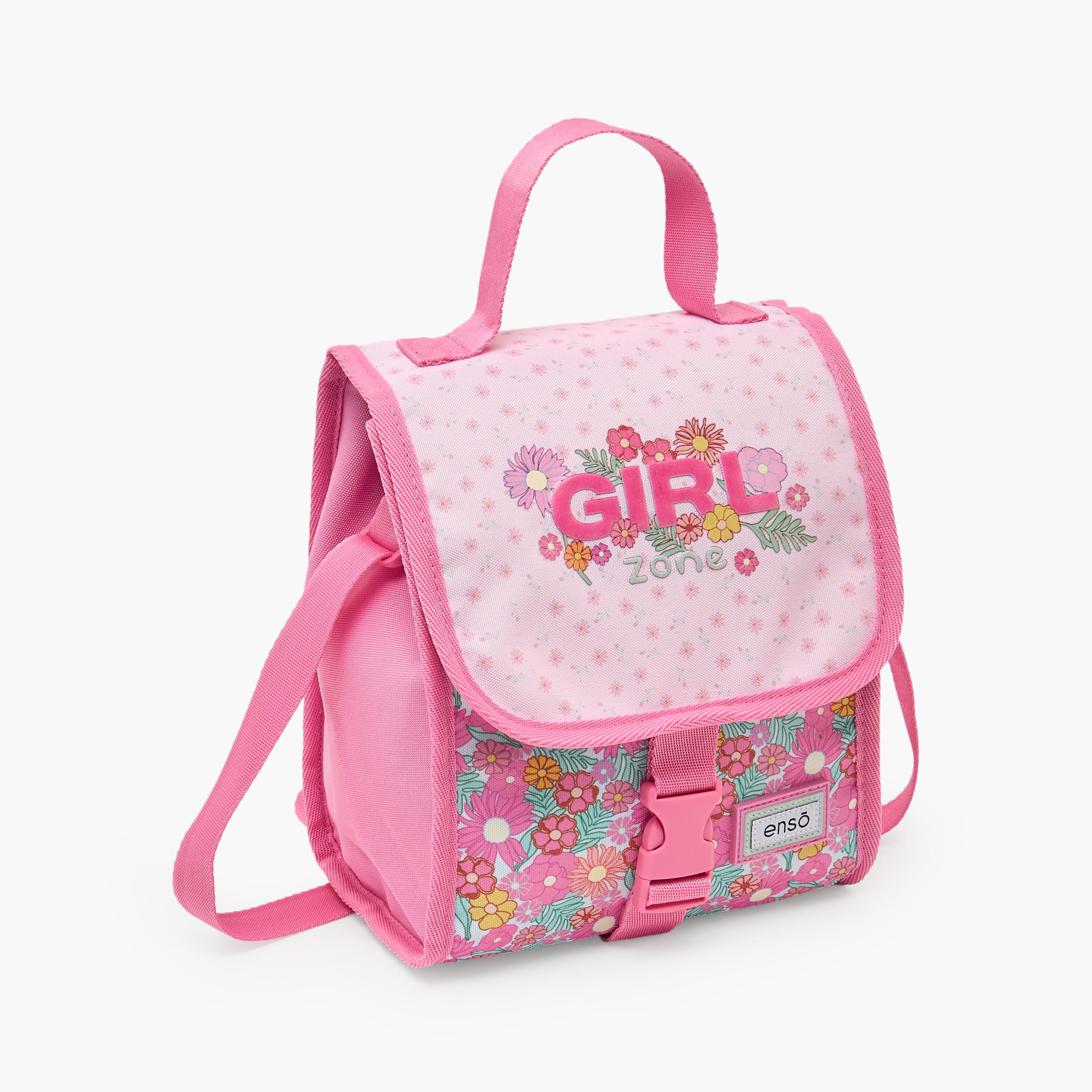 Enso Floral Print Lunch Bag for Girls 8-13 Years with Adjustable Strap-school-lunchessentials-lunchbags-image-3