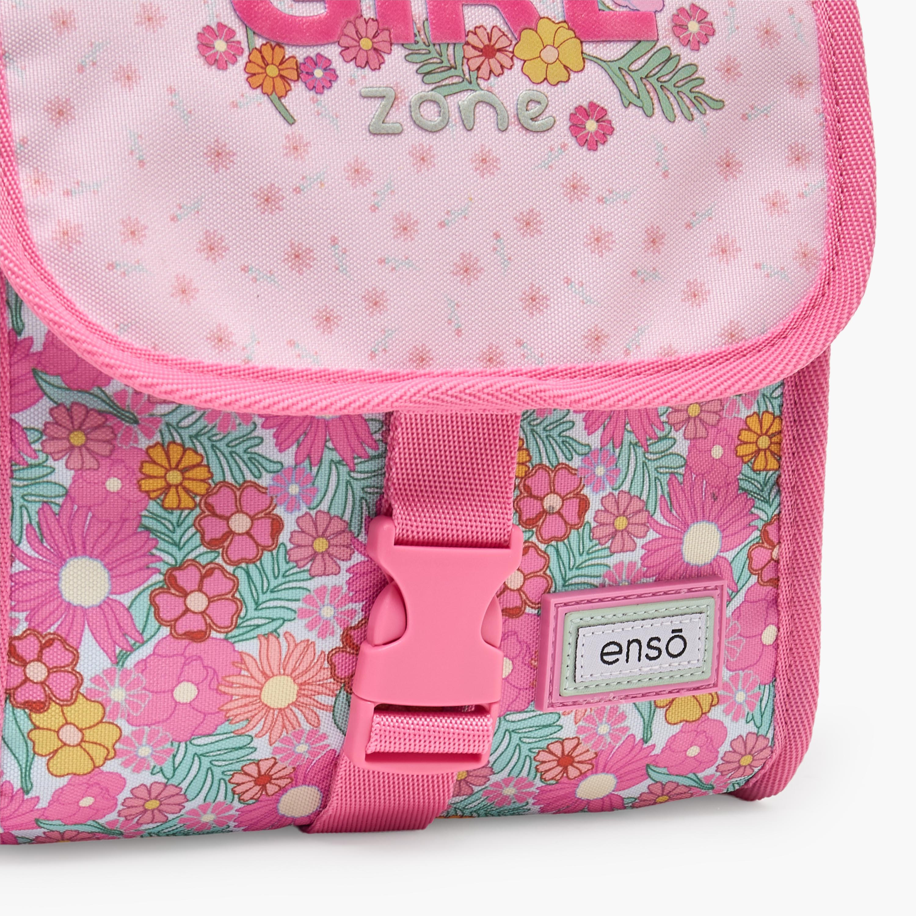Enso Floral Print Lunch Bag for Girls 8-13 Years with Adjustable Strap-school-lunchessentials-lunchbags-image-4