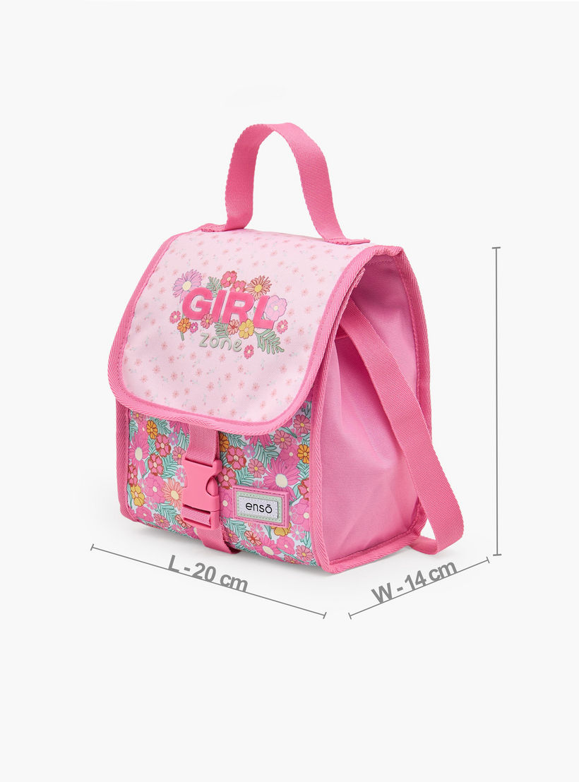 Enso Floral Print Lunch Bag for Girls 8-13 Years with Adjustable Strap-school-lunchessentials-lunchbags-image-9