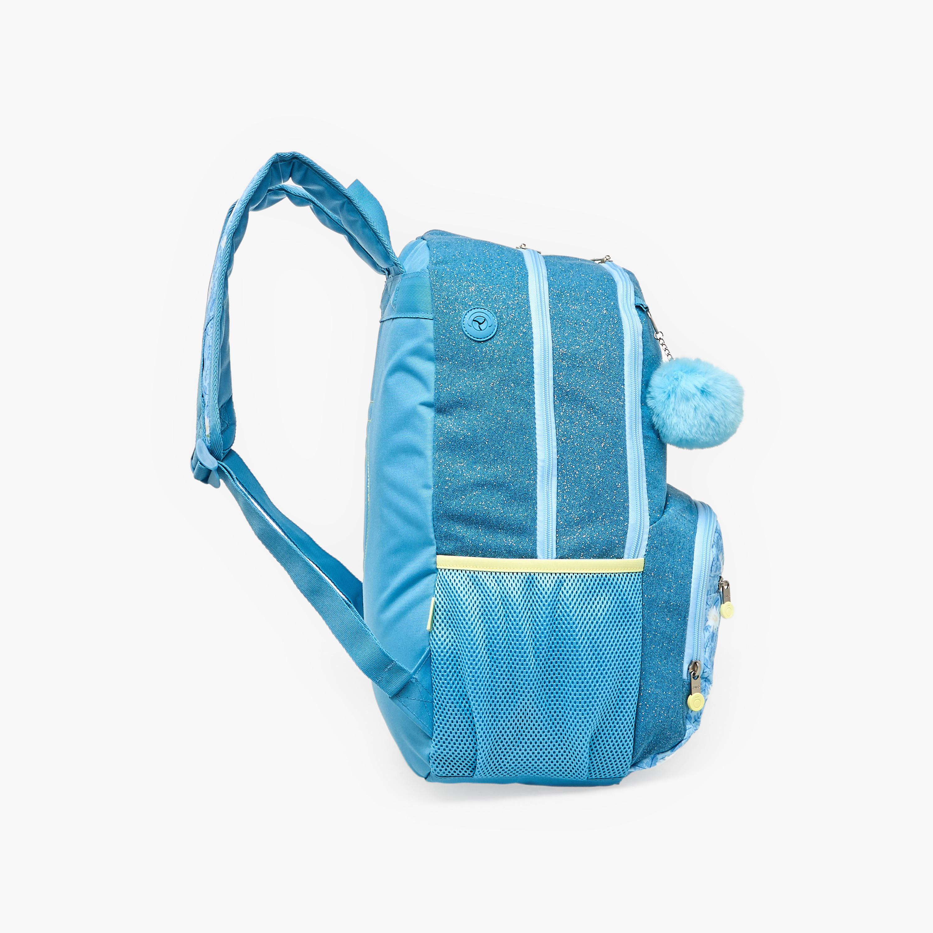Enso Floral Print Backpack for Girls 8-13 Years with Pom Pom Accent - 18 inches-school-bagsandbackpacks-backpacks-image-8