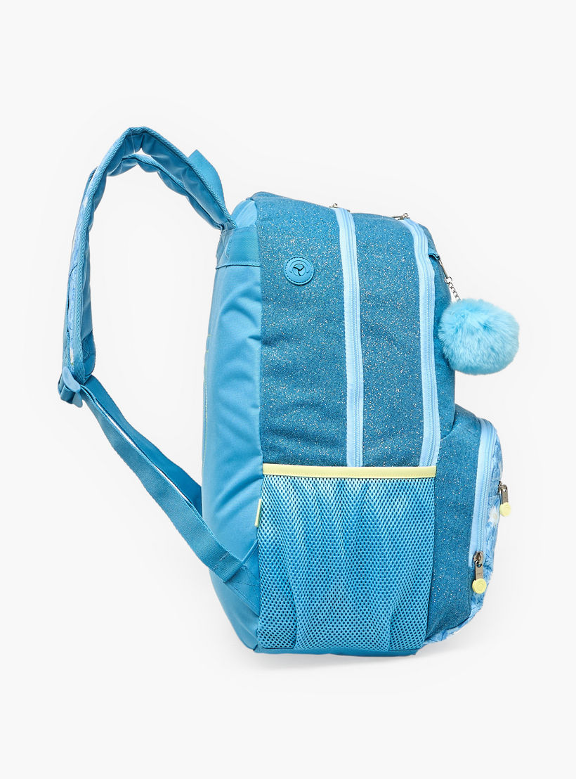 Enso Floral Print Backpack for Girls 8-13 Years with Pom Pom Accent - 18 inches-school-bagsandbackpacks-backpacks-image-8