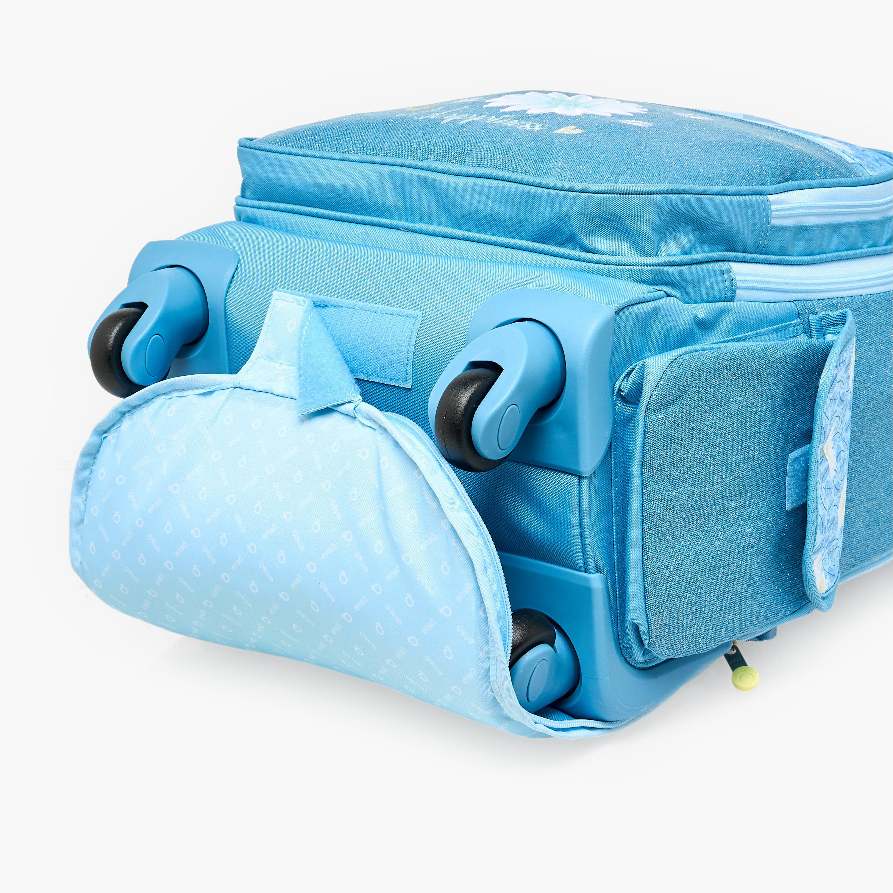 شنطة ظهر ترولي بطبعات زهور للبنات 8-13 سنة مع مقبض قابل للسحب من إنسو - 17 بوصة-school-bagsandbackpacks-trolleybags-image-14