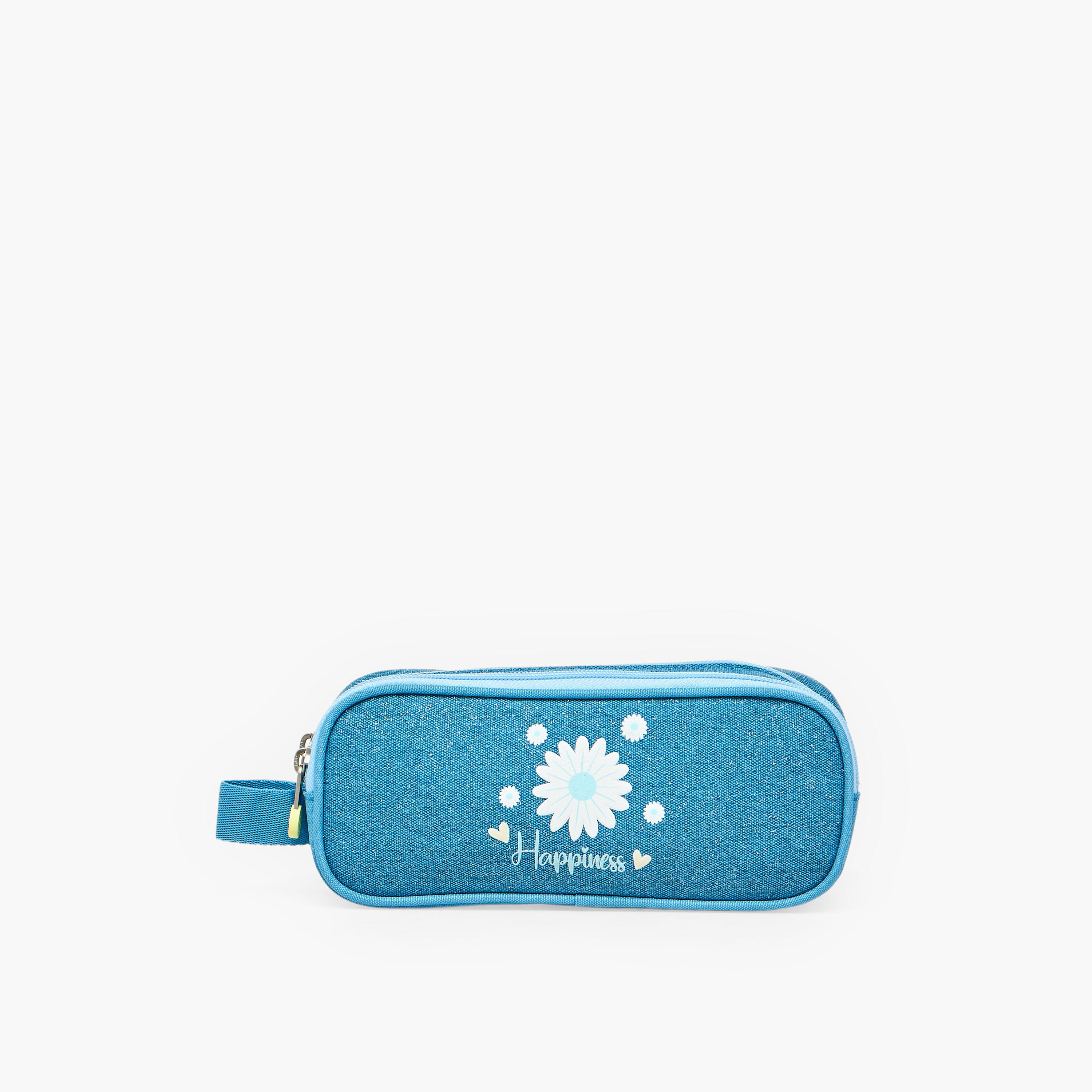Enso Floral Print Pencil Pouch with Zip Closure-school-stationery-pencilcases-image-1