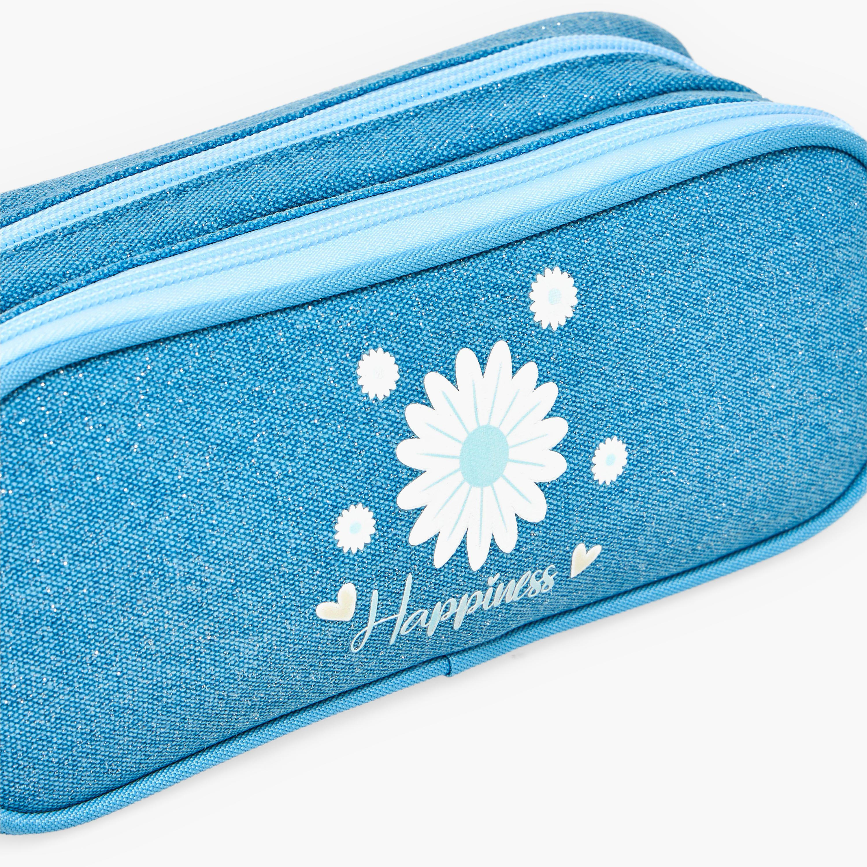 Enso Floral Print Pencil Pouch with Zip Closure-school-stationery-pencilcases-image-7