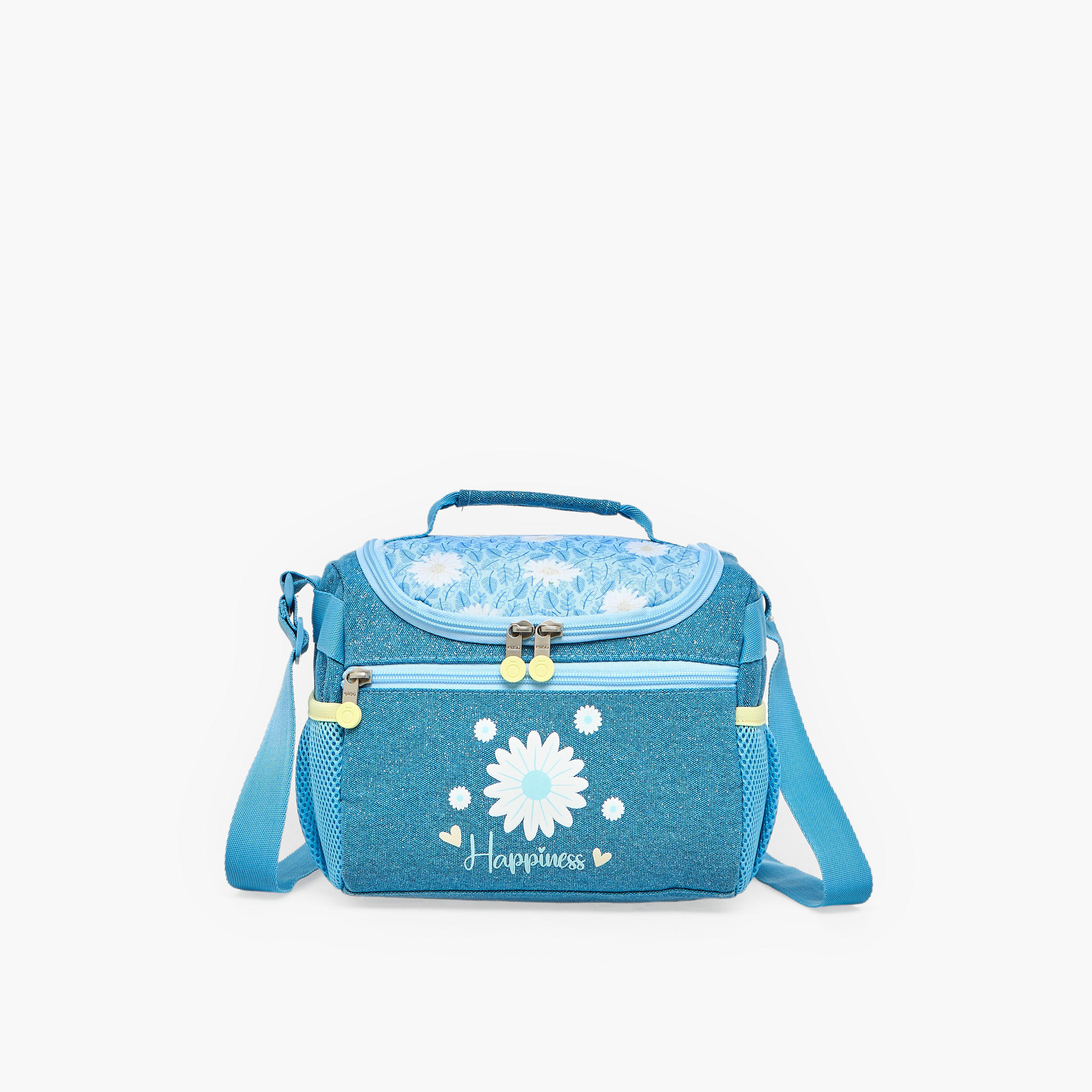 شنطة غداء بطبعات زهور وحزام قابل للتعديل للبنات من 8 إلى 13 سنة من إنسو-school-lunchessentials-lunchbags-image-1