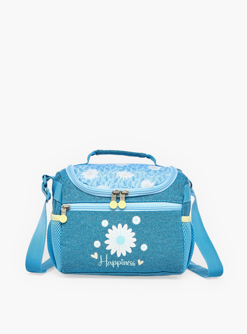 شنطة غداء بطبعات زهور وحزام قابل للتعديل للبنات من 8 إلى 13 سنة من إنسو-school-lunchessentials-lunchbags-image-1