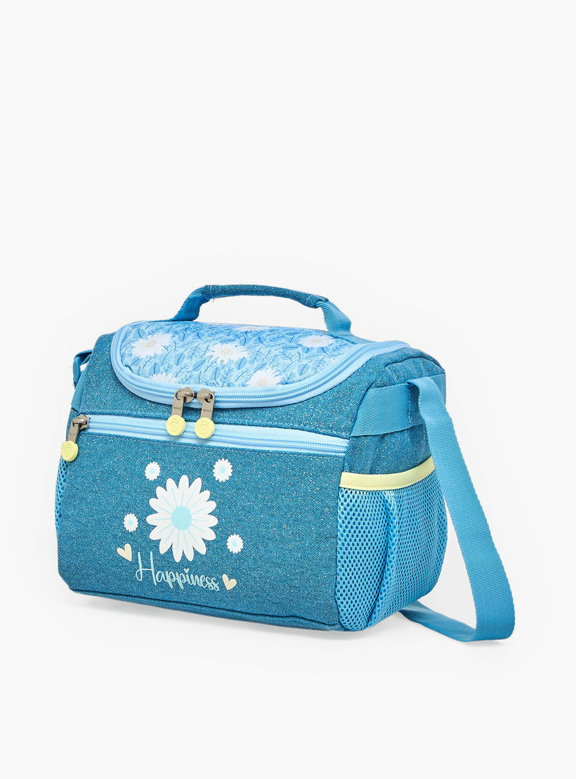 شنطة غداء بطبعات زهور وحزام قابل للتعديل للبنات من 8 إلى 13 سنة من إنسو-school-lunchessentials-lunchbags-image-3