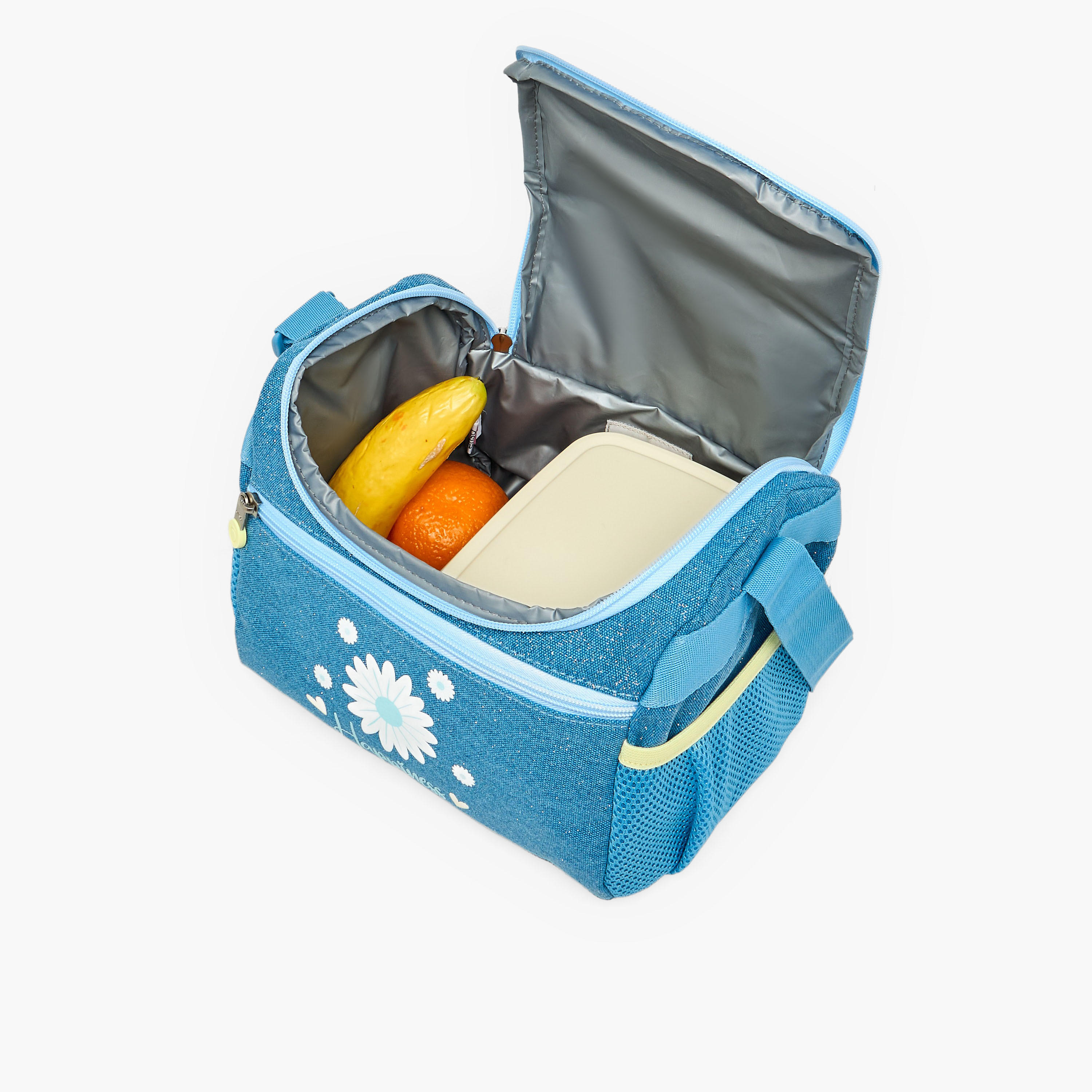 شنطة غداء بطبعات زهور وحزام قابل للتعديل للبنات من 8 إلى 13 سنة من إنسو-school-lunchessentials-lunchbags-image-5