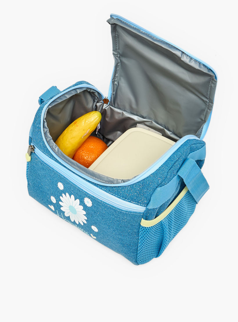 شنطة غداء بطبعات زهور وحزام قابل للتعديل للبنات من 8 إلى 13 سنة من إنسو-school-lunchessentials-lunchbags-image-5