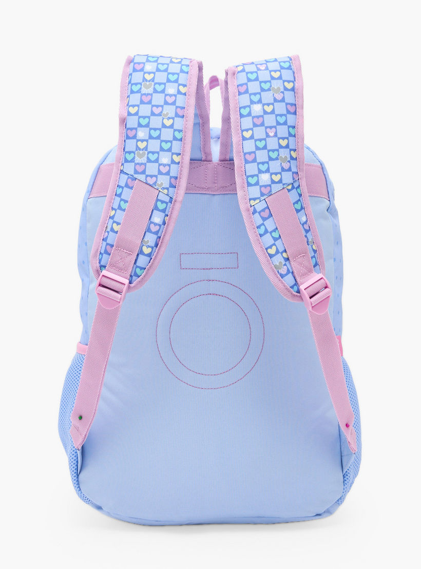 Enso Heart Print Backpack for Girls 8-13 Years with Pom-Pom Accent - 18 inches-school-bagsandbackpacks-backpacks-image-11