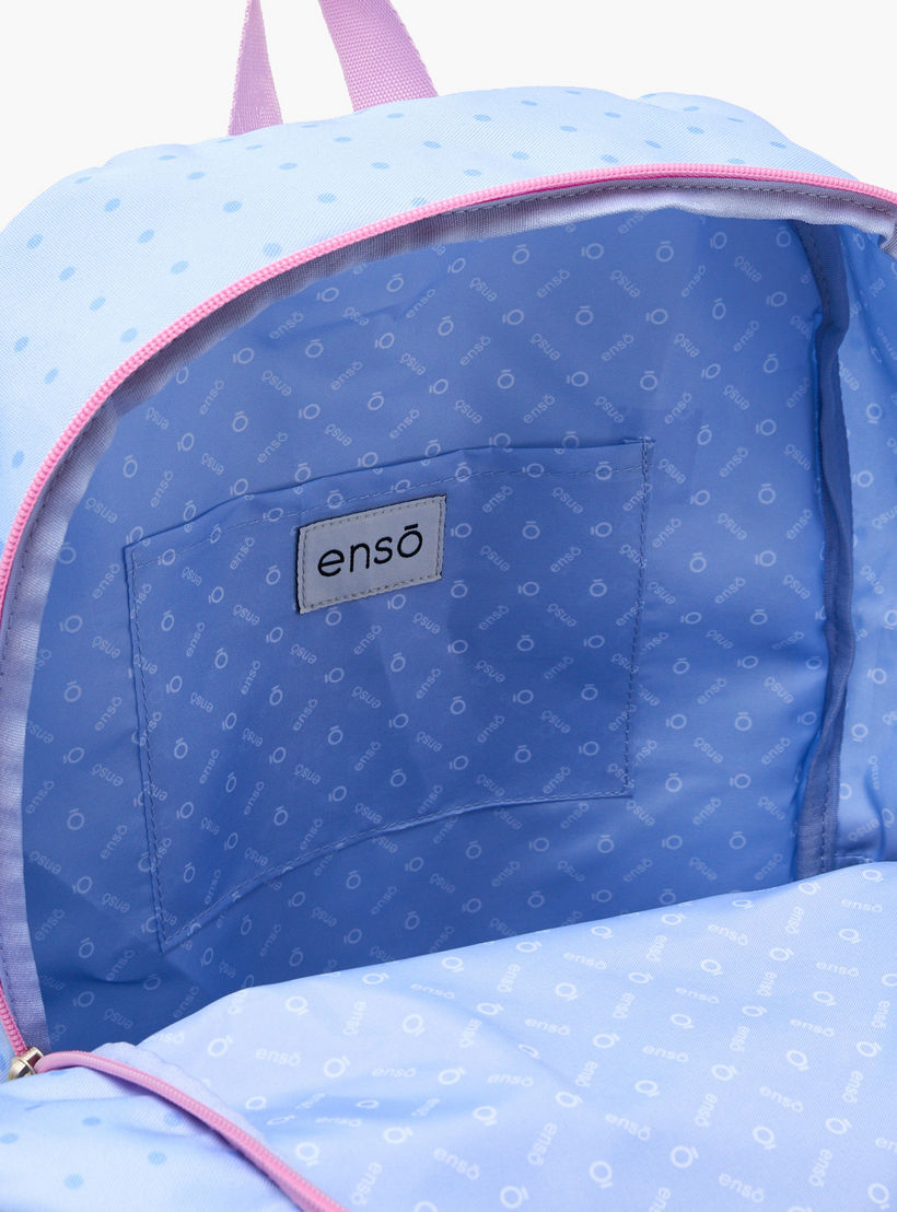 Enso Heart Print Backpack for Girls 8-13 Years with Pom-Pom Accent - 18 inches-school-bagsandbackpacks-backpacks-image-7