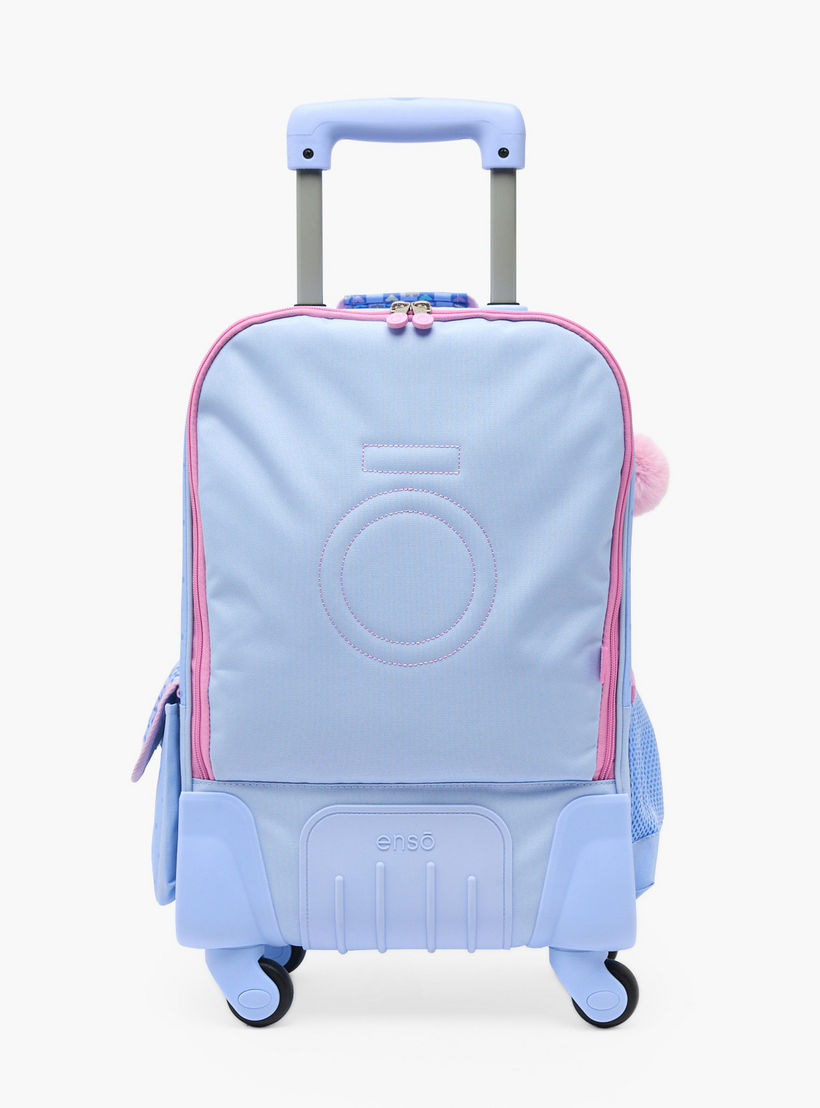 Enso Heart Print Trolley Backpack for Girls 8-13 Years with Pom-Pom Accent - 17 inches-school-bagsandbackpacks-trolleybags-image-10