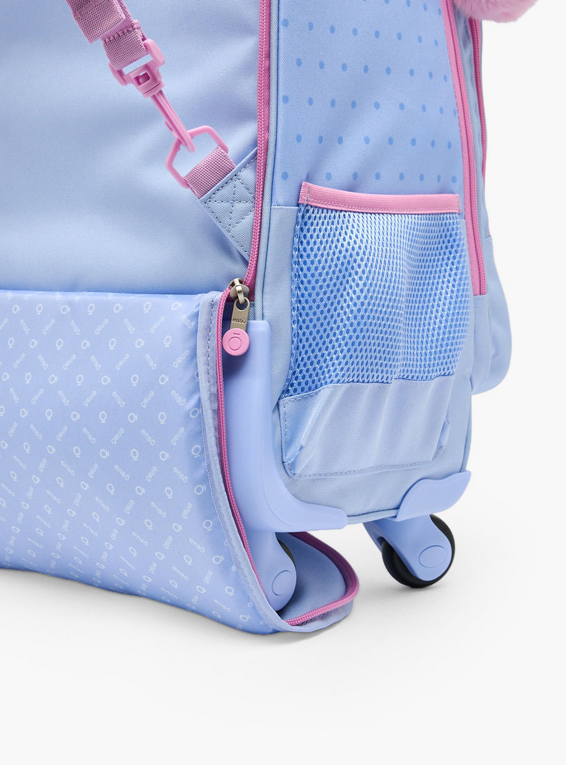 Enso Heart Print Trolley Backpack for Girls 8-13 Years with Pom-Pom Accent - 17 inches-school-bagsandbackpacks-trolleybags-image-14
