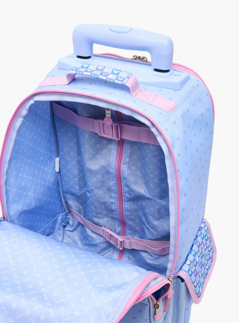 Enso Heart Print Trolley Backpack for Girls 8-13 Years with Pom-Pom Accent - 17 inches-school-bagsandbackpacks-trolleybags-image-6
