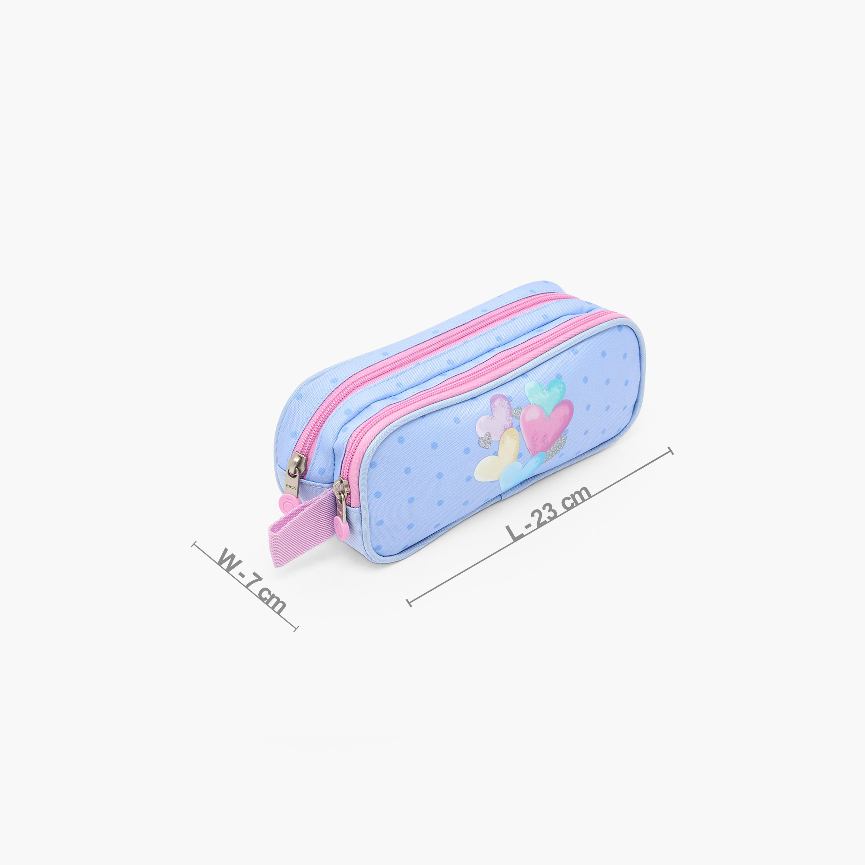 مقلمة بطبعة قلب بقسمين من إنسو-school-stationery-pencilcases-image-4