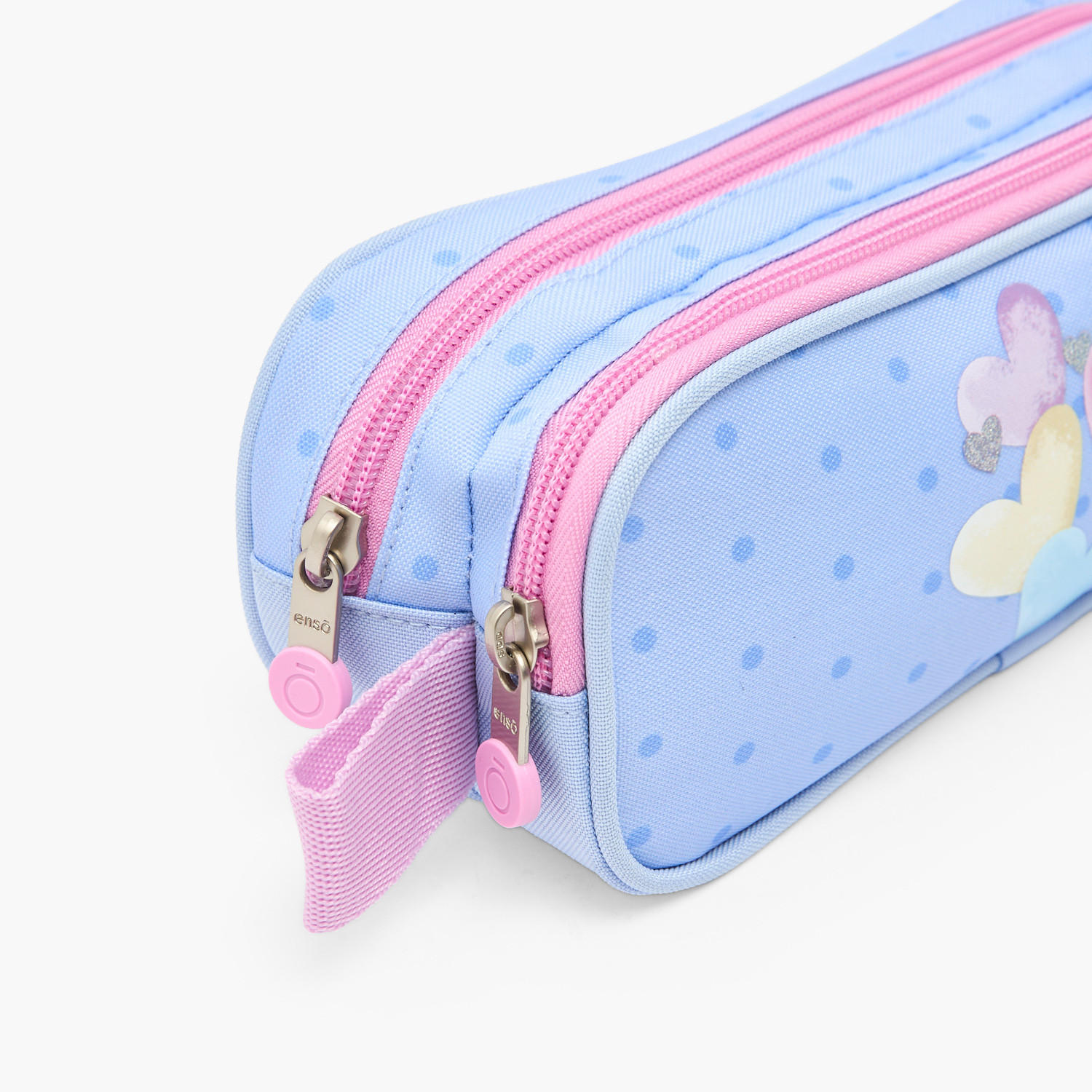 مقلمة بطبعة قلب بقسمين من إنسو-school-stationery-pencilcases-image-5