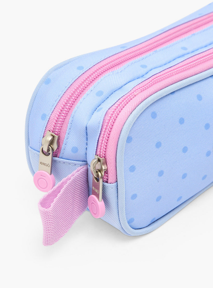 مقلمة بطبعة قلب بقسمين من إنسو-school-stationery-pencilcases-image-5
