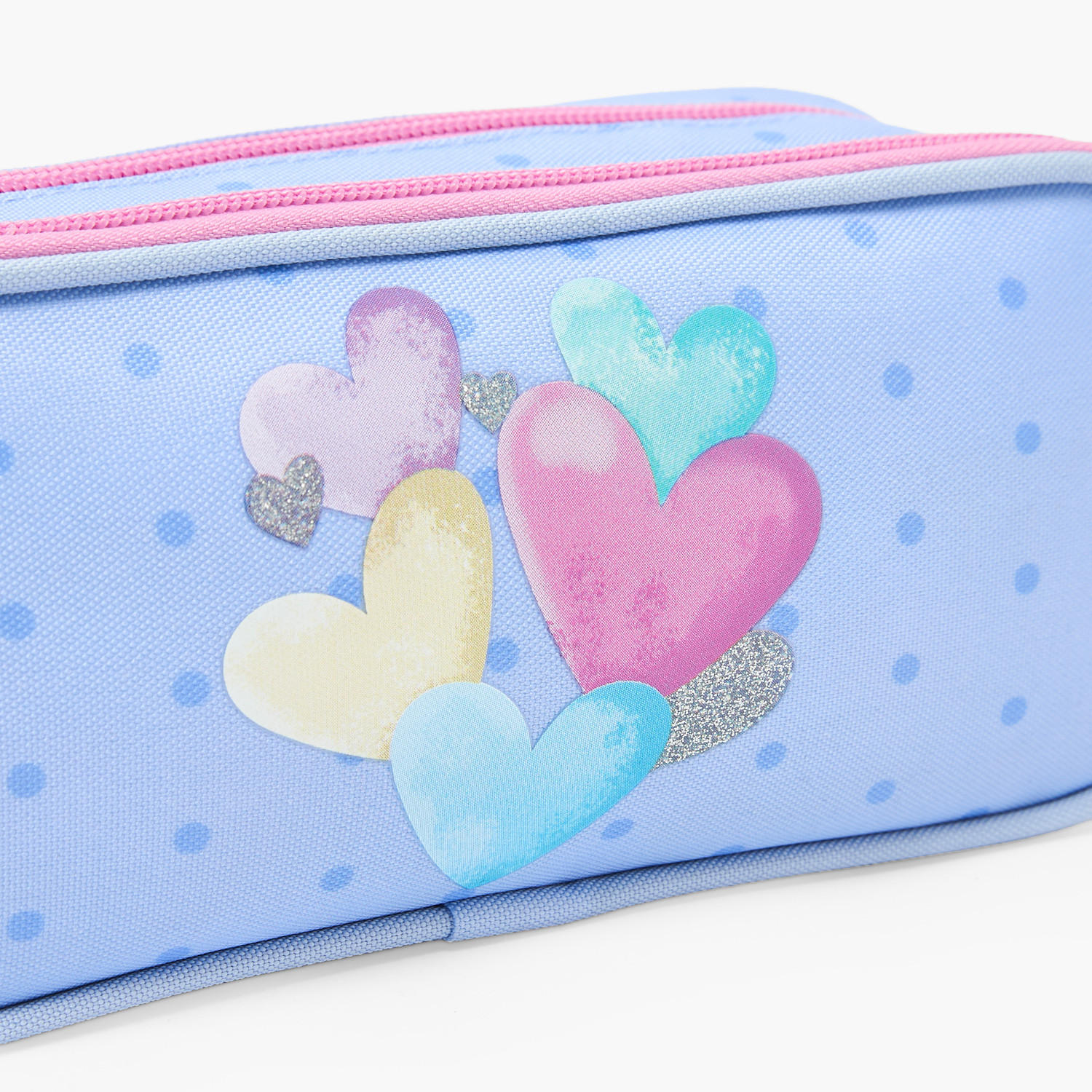 مقلمة بطبعة قلب بقسمين من إنسو-school-stationery-pencilcases-image-6