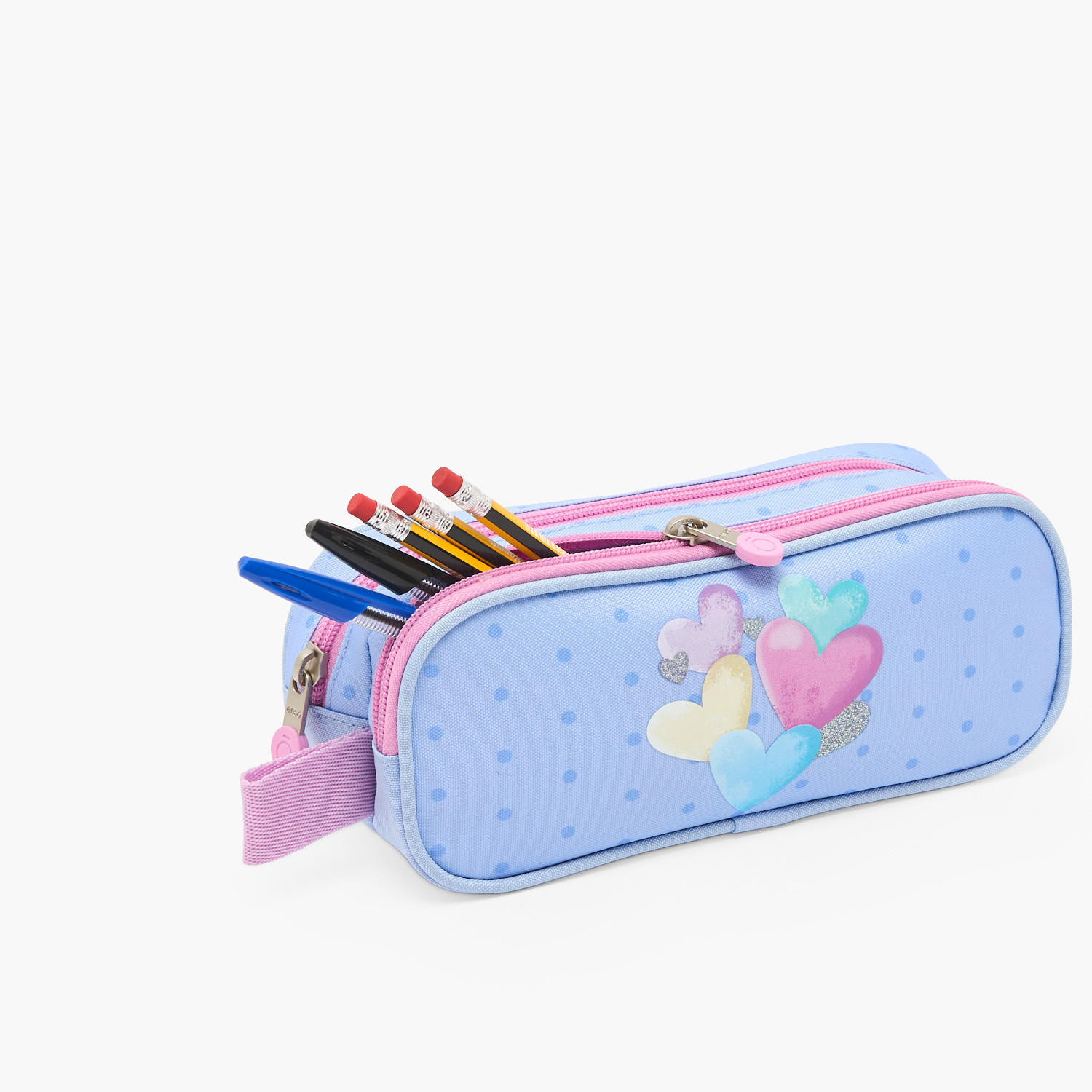 مقلمة بطبعة قلب بقسمين من إنسو-school-stationery-pencilcases-image-7