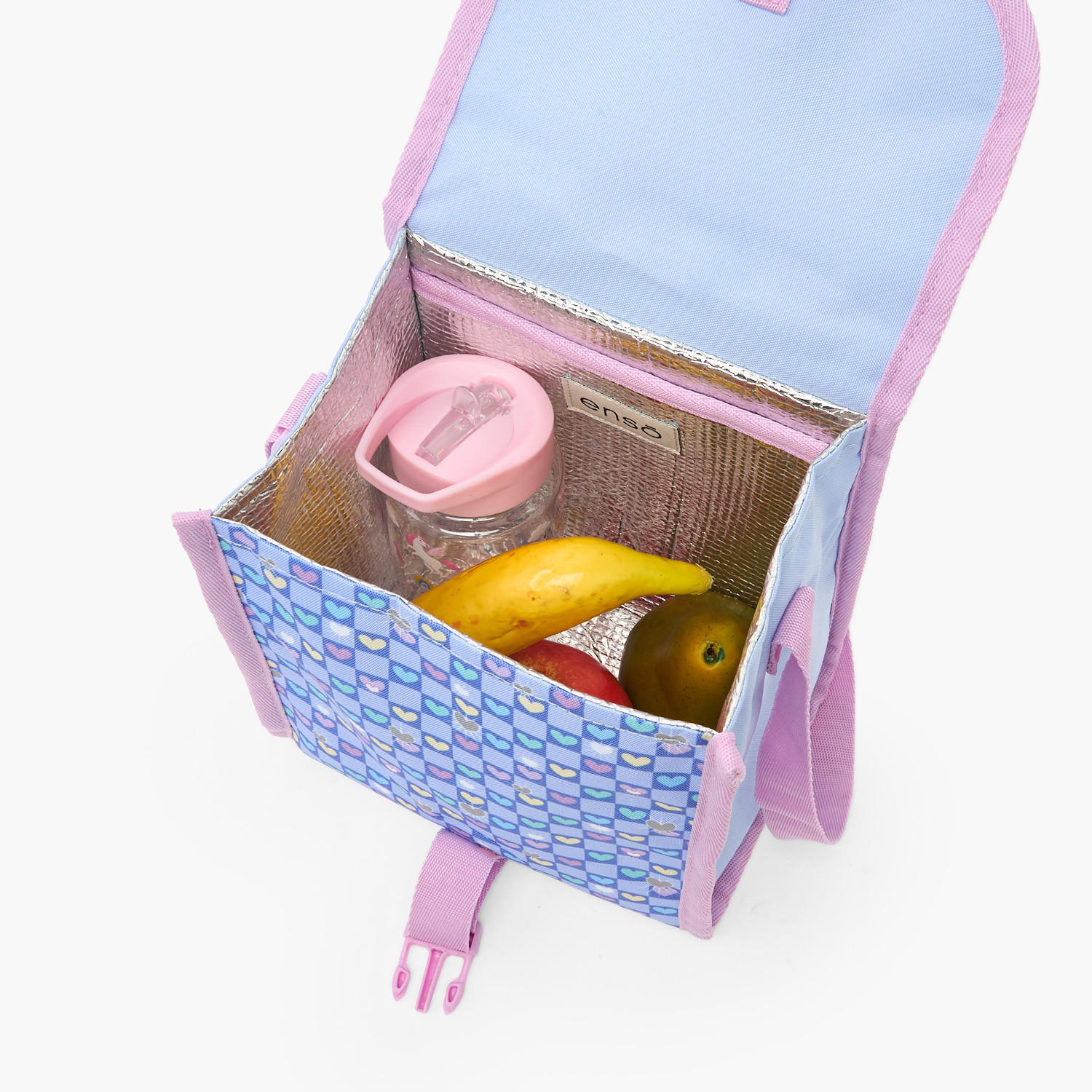 Enso Heart Print Lunch Bag for Girls 8-13 Years with Insulation-school-lunchessentials-lunchbags-image-3