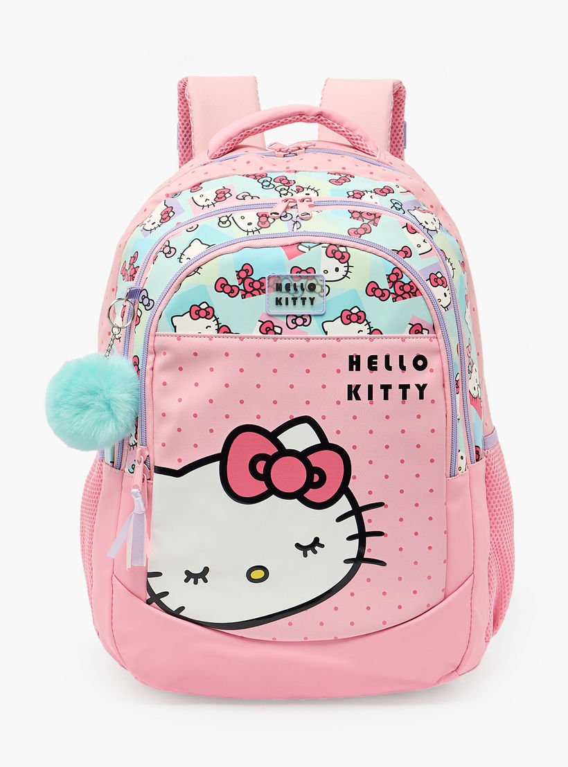 Hello Kitty Printed Backpack for Girls 8-12 Years with Padded Shoulder Straps - 18.1 inch-school-bagsandbackpacks-backpacks-image-1