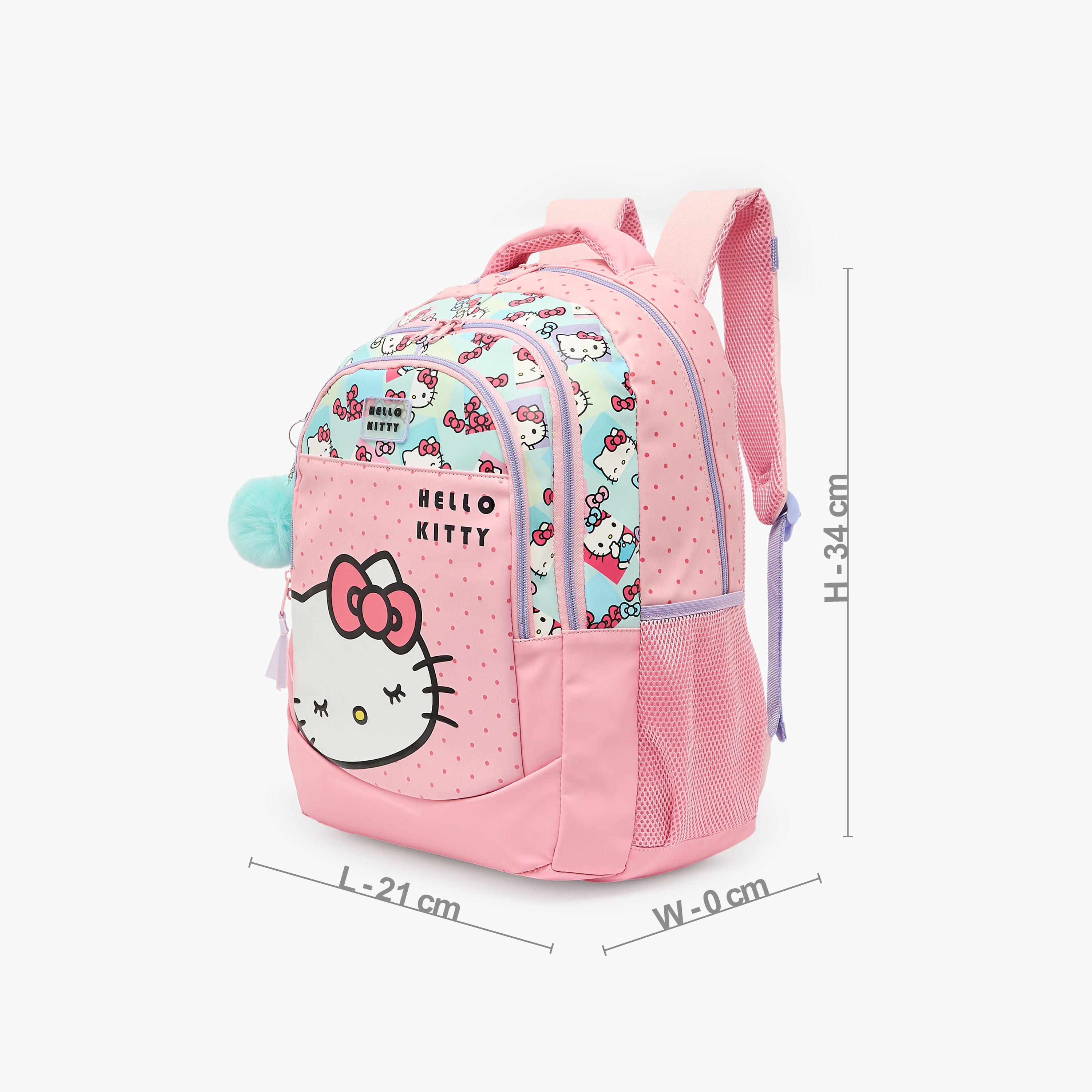 Hello Kitty Printed Backpack for Girls 8-12 Years with Padded Shoulder Straps - 18.1 inch-school-bagsandbackpacks-backpacks-image-7