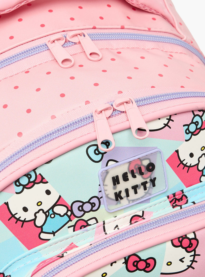 شنطة ظهر ترولي بطبعات هالو كيتي ومقبض قابل للسحب للبنات 8-13 سنوات - 18 بوصة-school-bagsandbackpacks-trolleybags-image-5