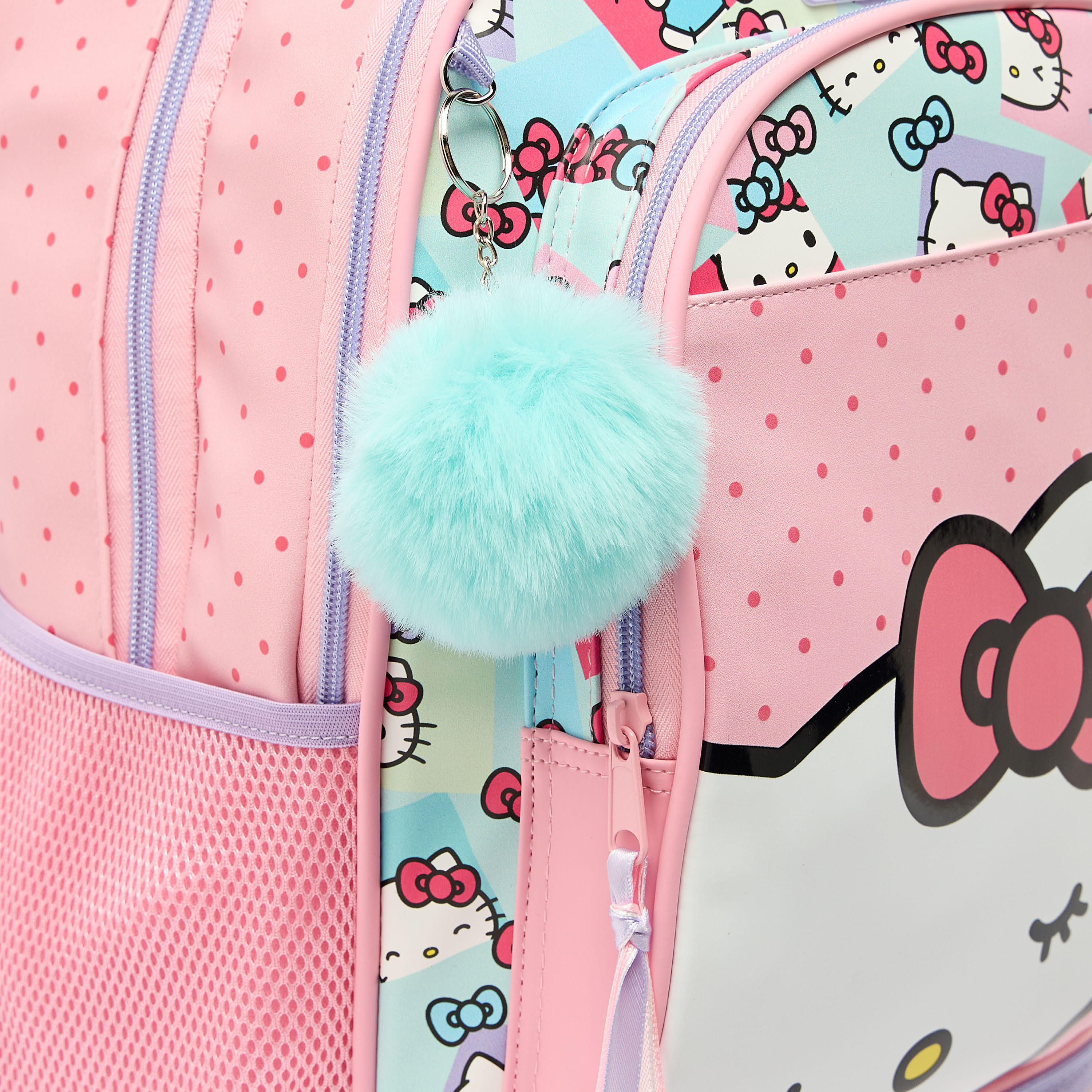 شنطة ظهر ترولي بطبعات هالو كيتي ومقبض قابل للسحب للبنات 8-13 سنوات - 18 بوصة-school-bagsandbackpacks-trolleybags-image-6