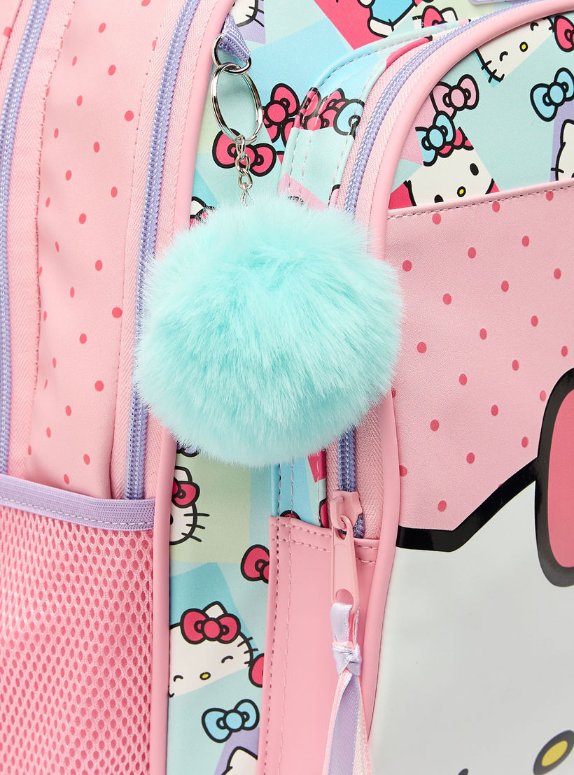 شنطة ظهر ترولي بطبعات هالو كيتي ومقبض قابل للسحب للبنات 8-13 سنوات - 18 بوصة-school-bagsandbackpacks-trolleybags-image-6