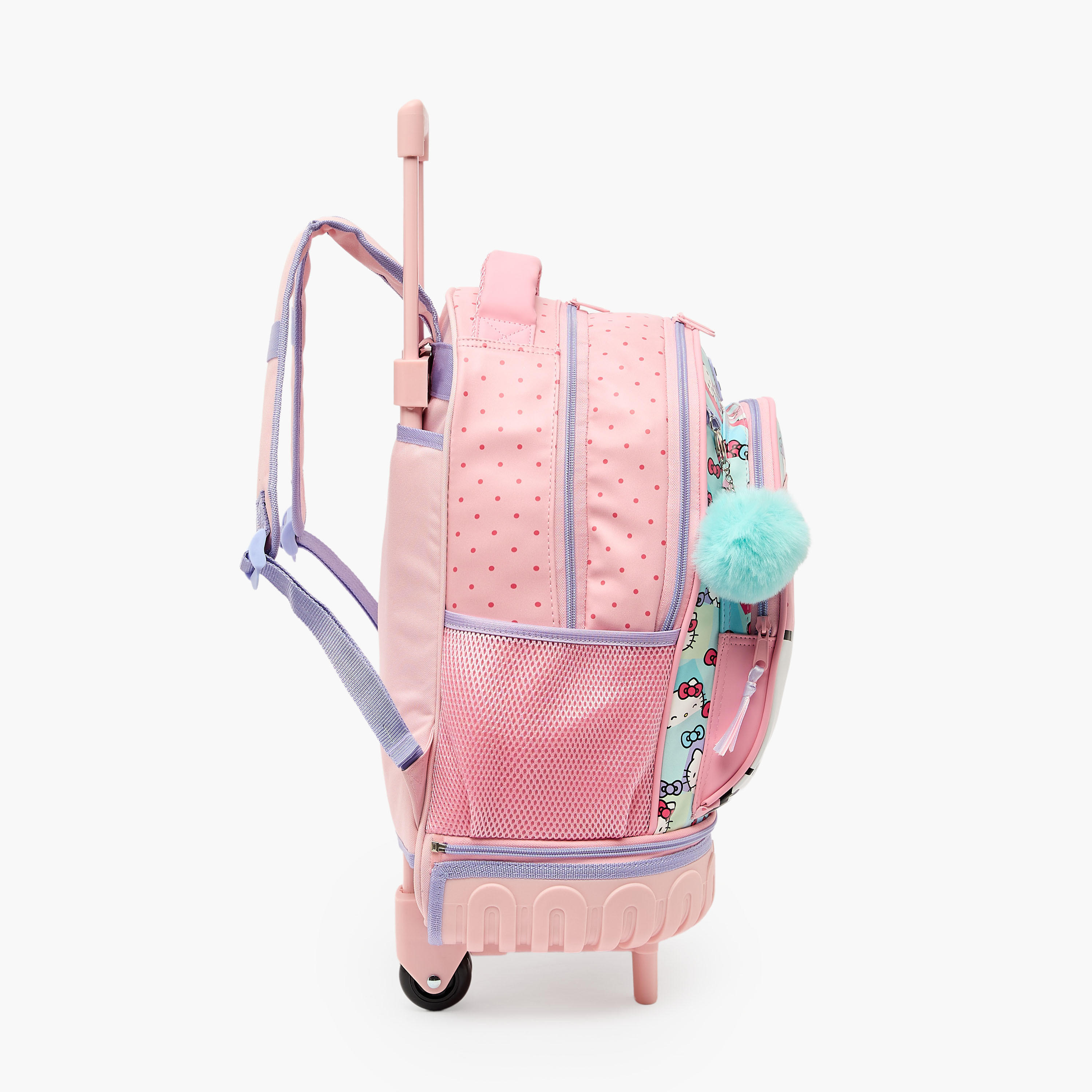شنطة ظهر ترولي بطبعات هالو كيتي ومقبض قابل للسحب للبنات 8-13 سنوات - 18 بوصة-school-bagsandbackpacks-trolleybags-image-9