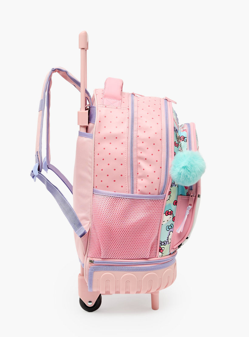 شنطة ظهر ترولي بطبعات هالو كيتي ومقبض قابل للسحب للبنات 8-13 سنوات - 18 بوصة-school-bagsandbackpacks-trolleybags-image-9