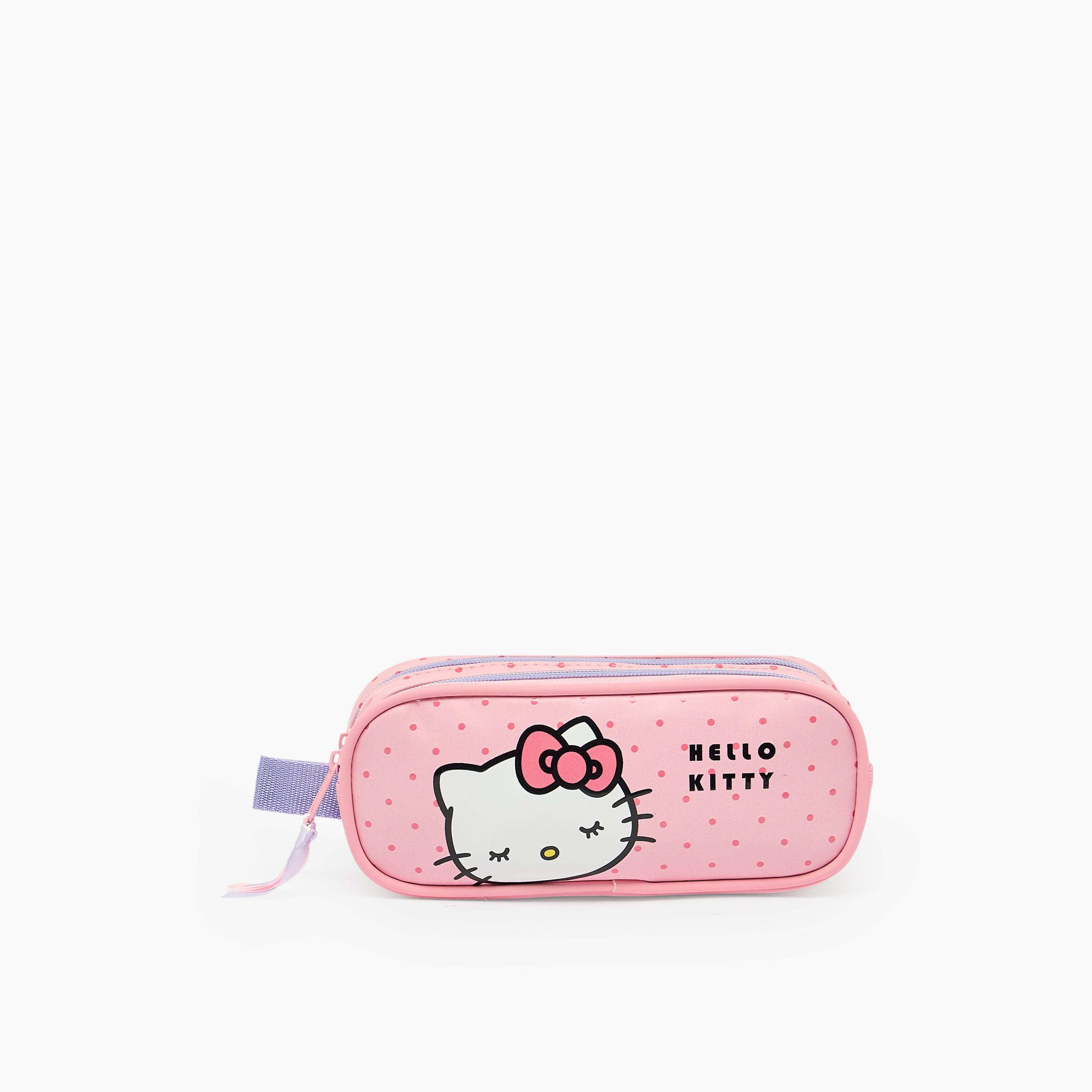 Hello Kitty Printed Pencil Pouch with 2 Compartments-school-stationery-pencilcases-image-1