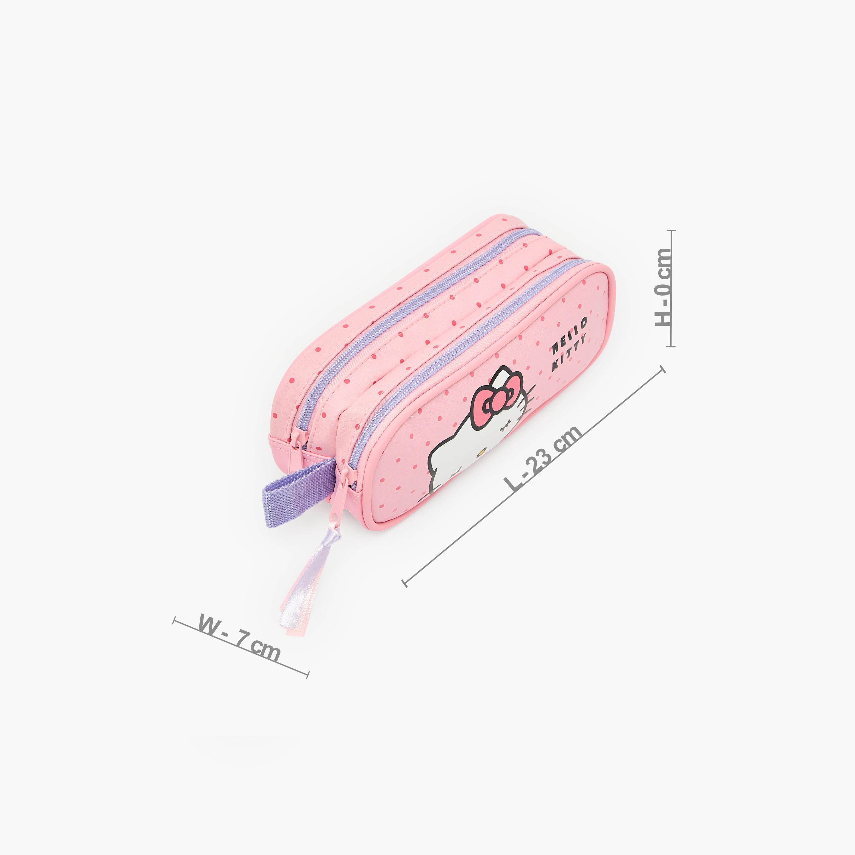Hello Kitty Printed Pencil Pouch with 2 Compartments-school-stationery-pencilcases-image-3