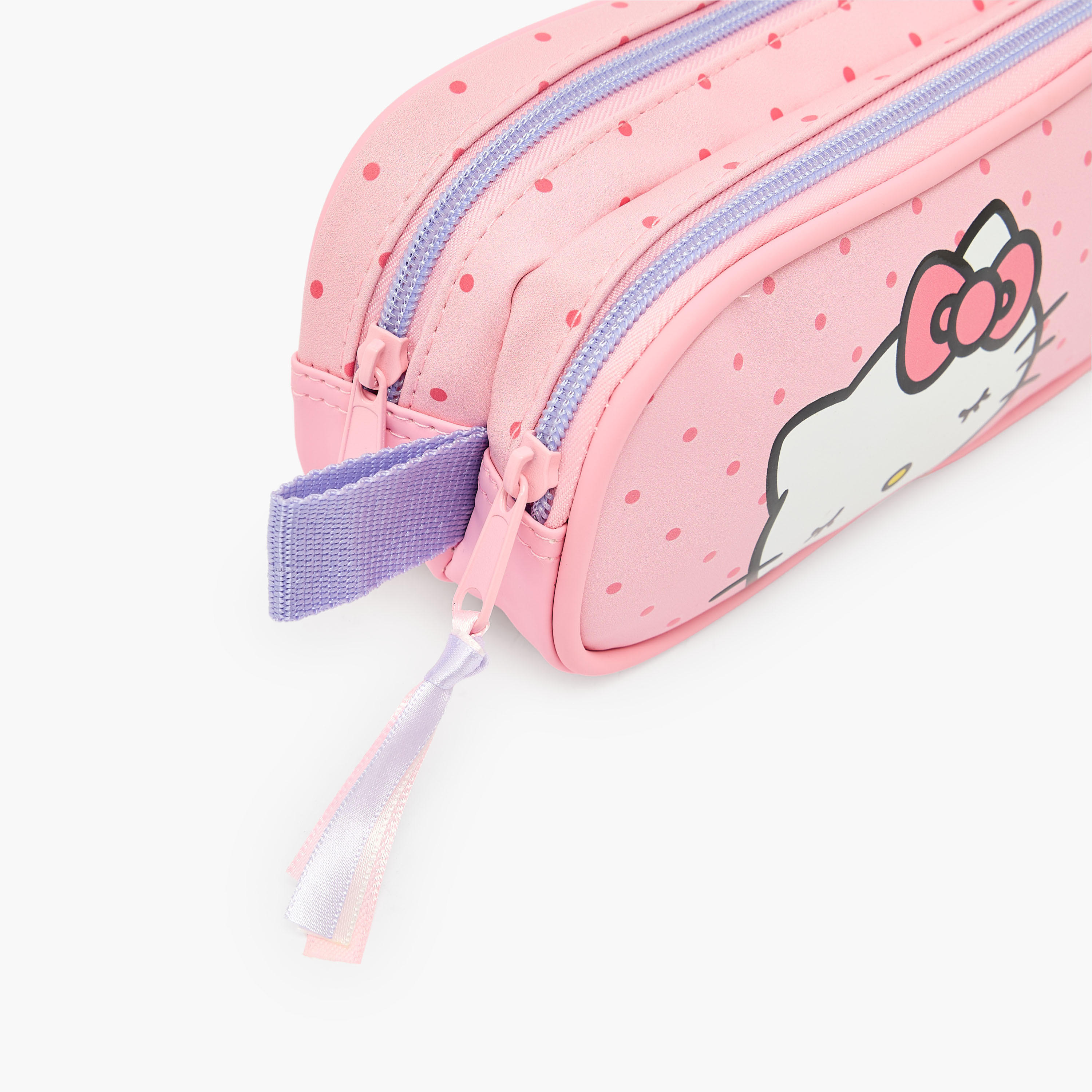 Hello Kitty Printed Pencil Pouch with 2 Compartments-school-stationery-pencilcases-image-5