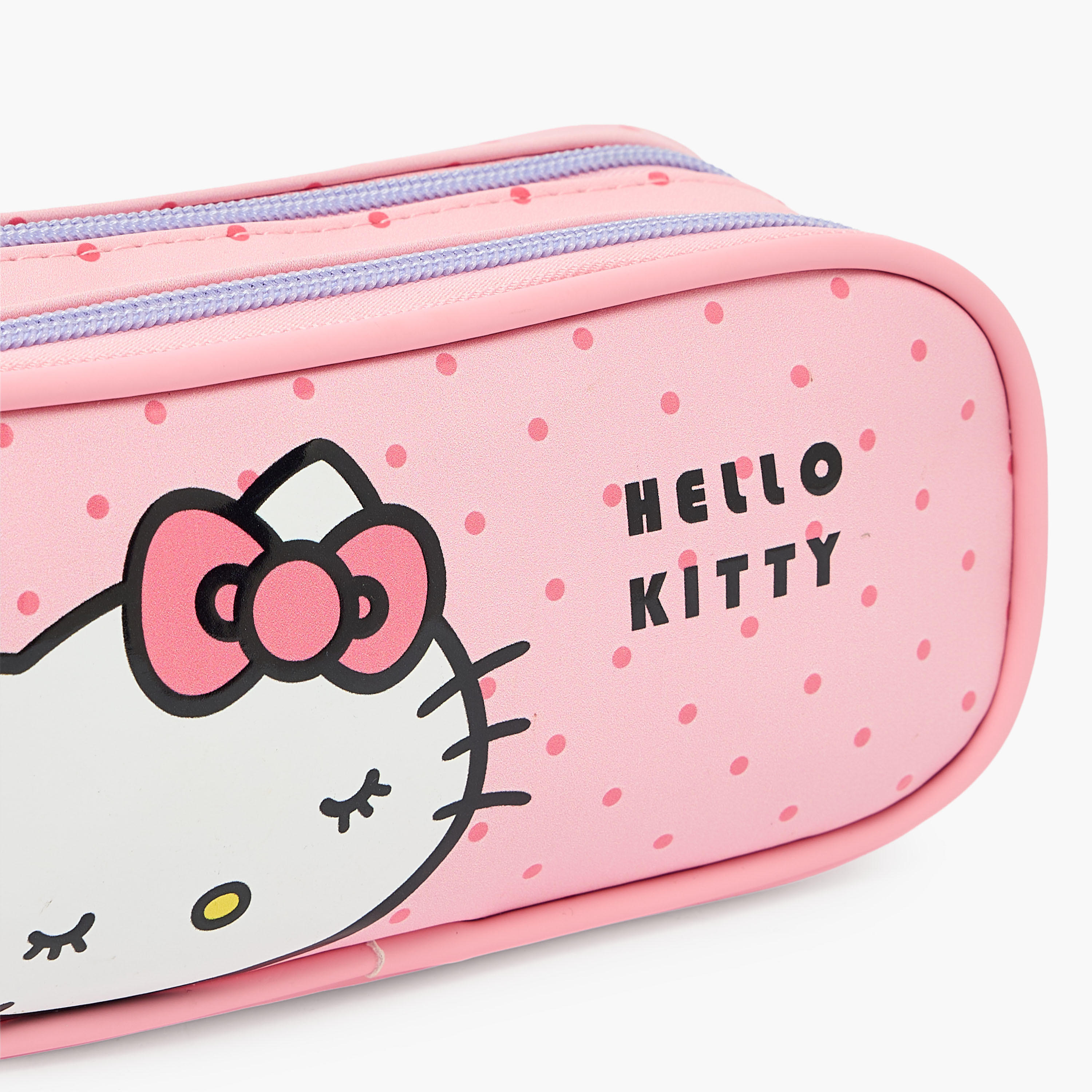 Hello Kitty Printed Pencil Pouch with 2 Compartments-school-stationery-pencilcases-image-6