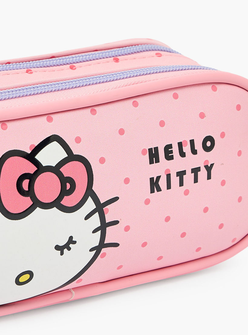 Hello Kitty Printed Pencil Pouch with 2 Compartments-school-stationery-pencilcases-image-6