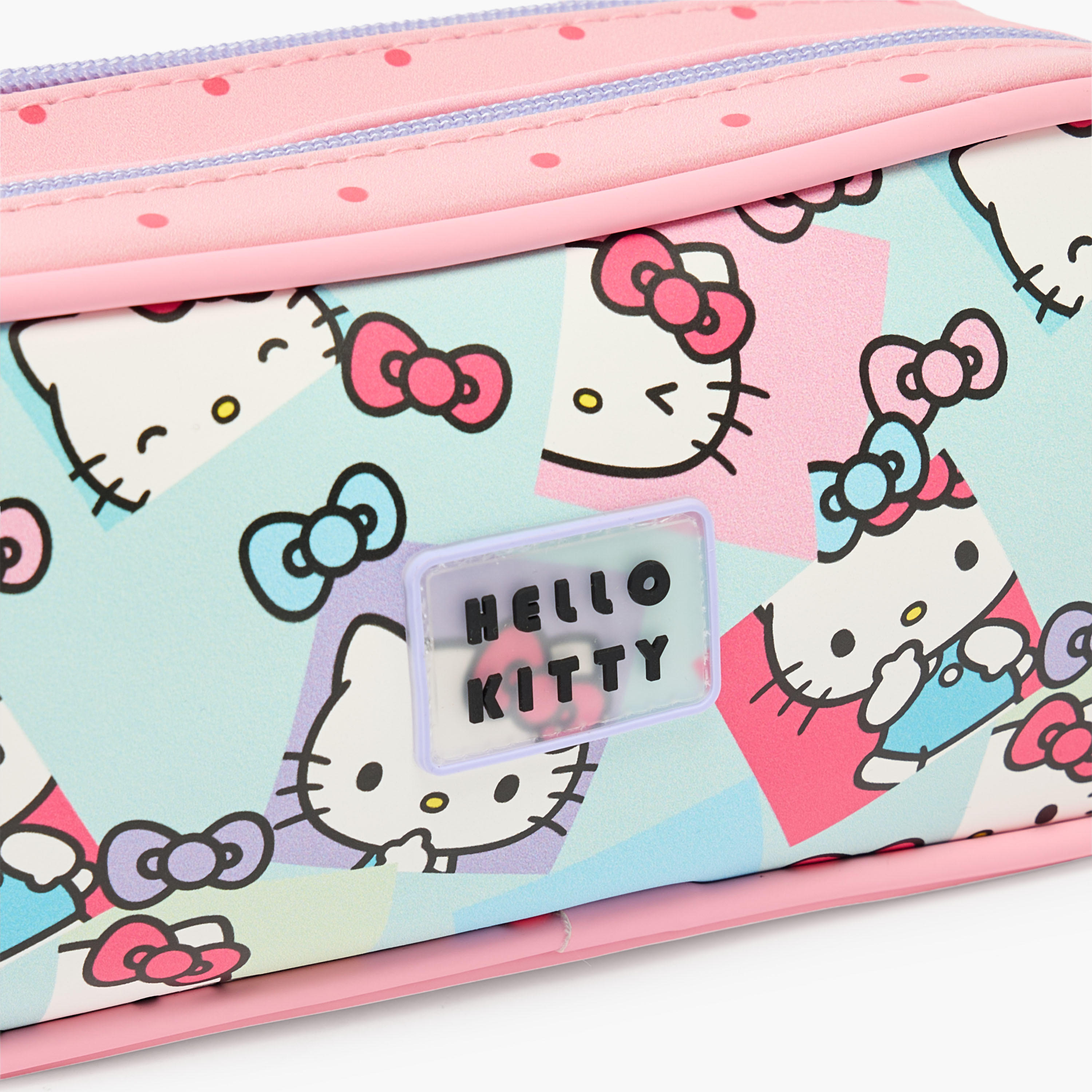 Hello Kitty Printed Pencil Pouch with 2 Compartments-school-stationery-pencilcases-image-7