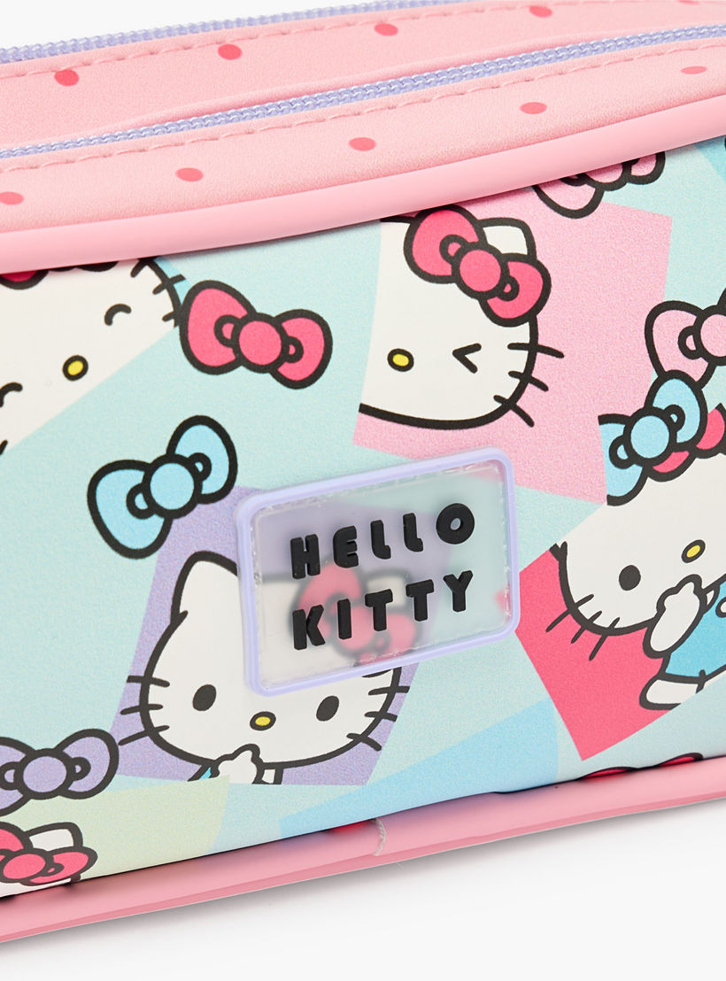 Hello Kitty Printed Pencil Pouch with 2 Compartments-school-stationery-pencilcases-image-7