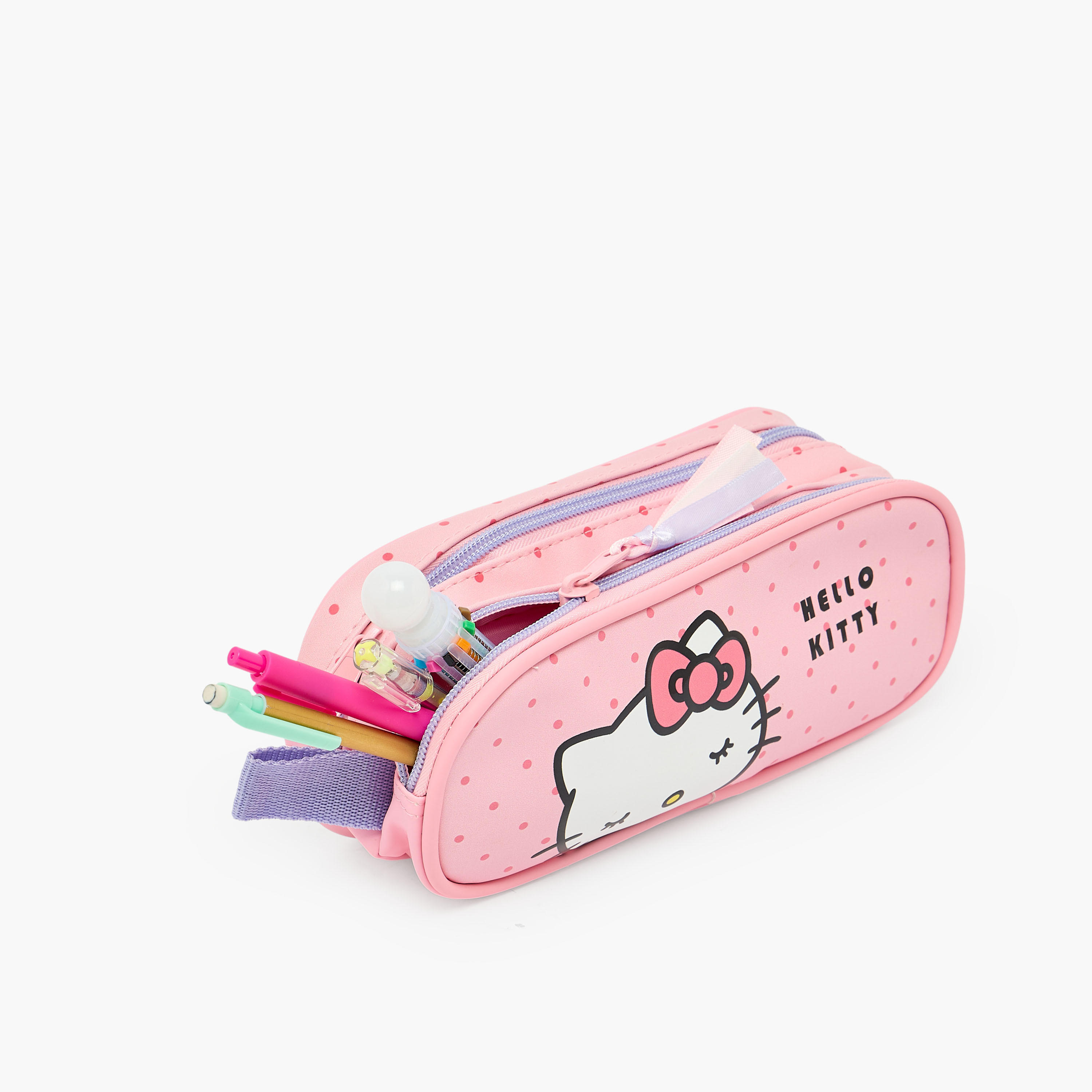 Hello Kitty Printed Pencil Pouch with 2 Compartments-school-stationery-pencilcases-image-8