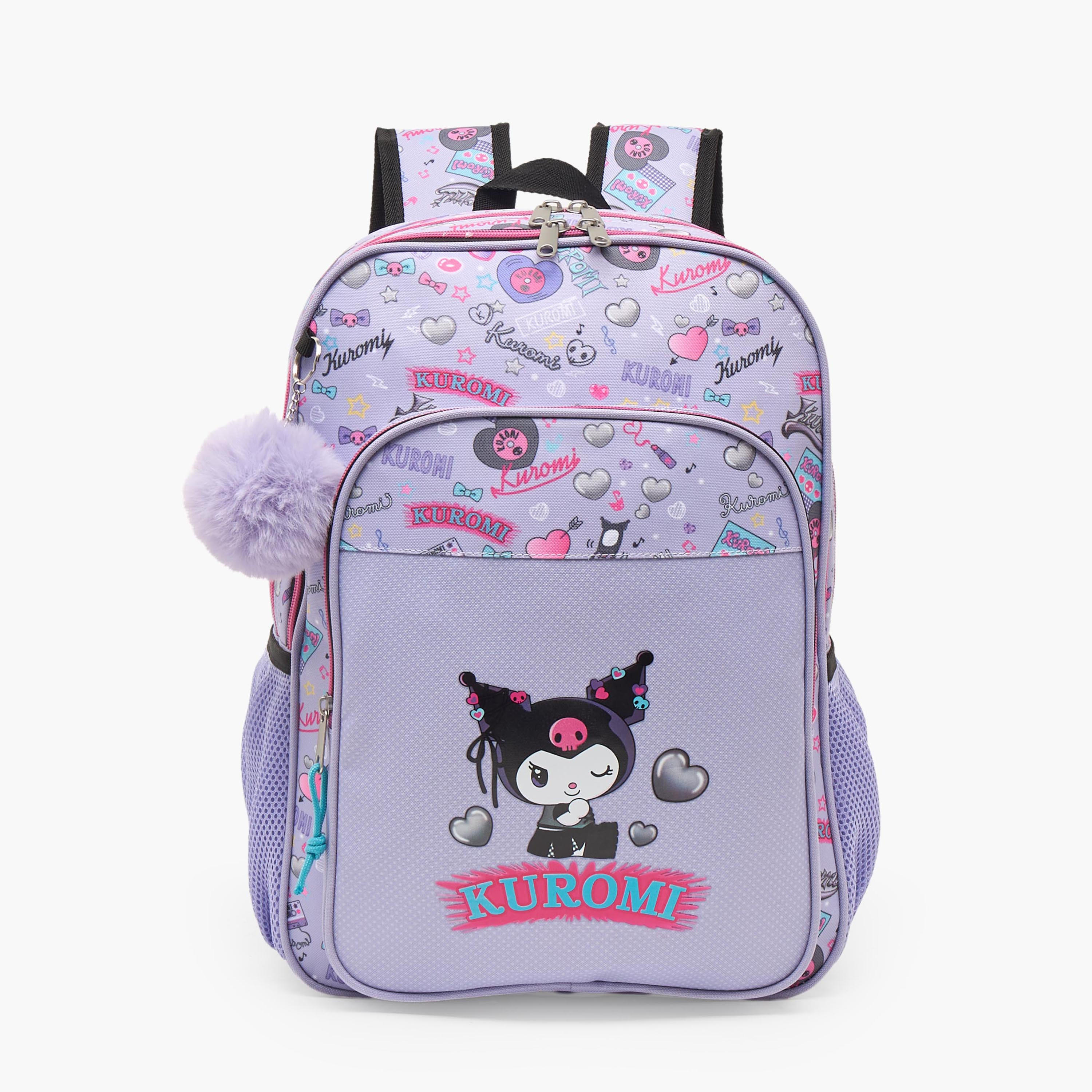 شنطة ظهر بحمالات مبطنة وطبعات كورومي للبنات من 5-8 سنوات من سانريو - 16 بوصة-school-bagsandbackpacks-backpacks-image-1