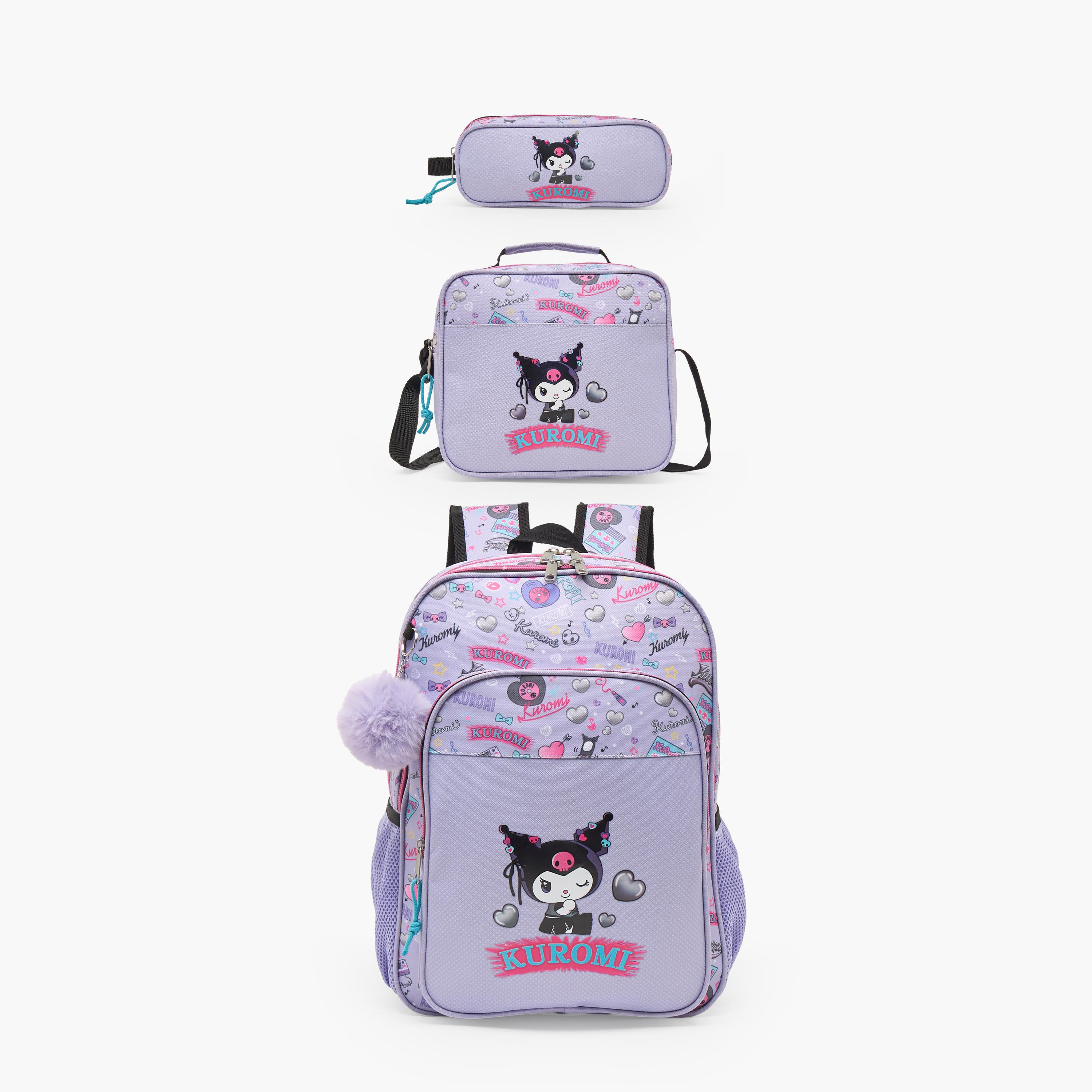 شنطة ظهر بحمالات مبطنة وطبعات كورومي للبنات من 5-8 سنوات من سانريو - 16 بوصة-school-bagsandbackpacks-backpacks-image-10