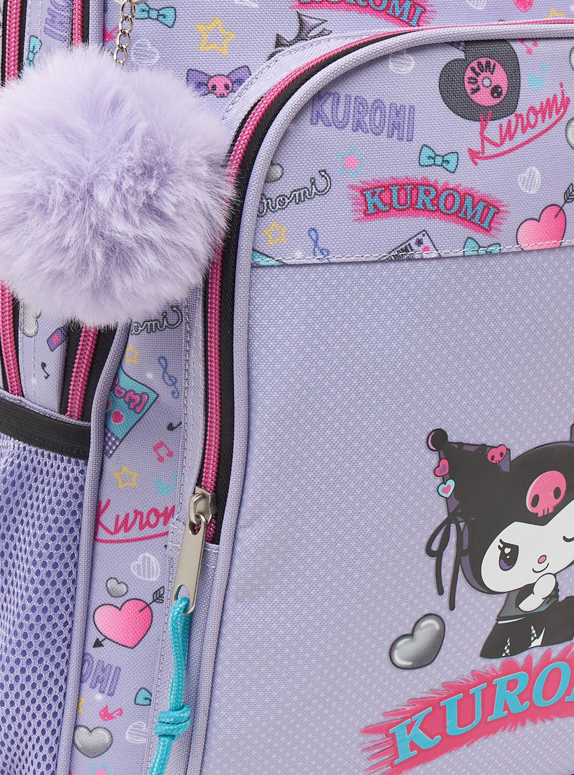 شنطة ظهر بحمالات مبطنة وطبعات كورومي للبنات من 5-8 سنوات من سانريو - 16 بوصة-school-bagsandbackpacks-backpacks-image-4