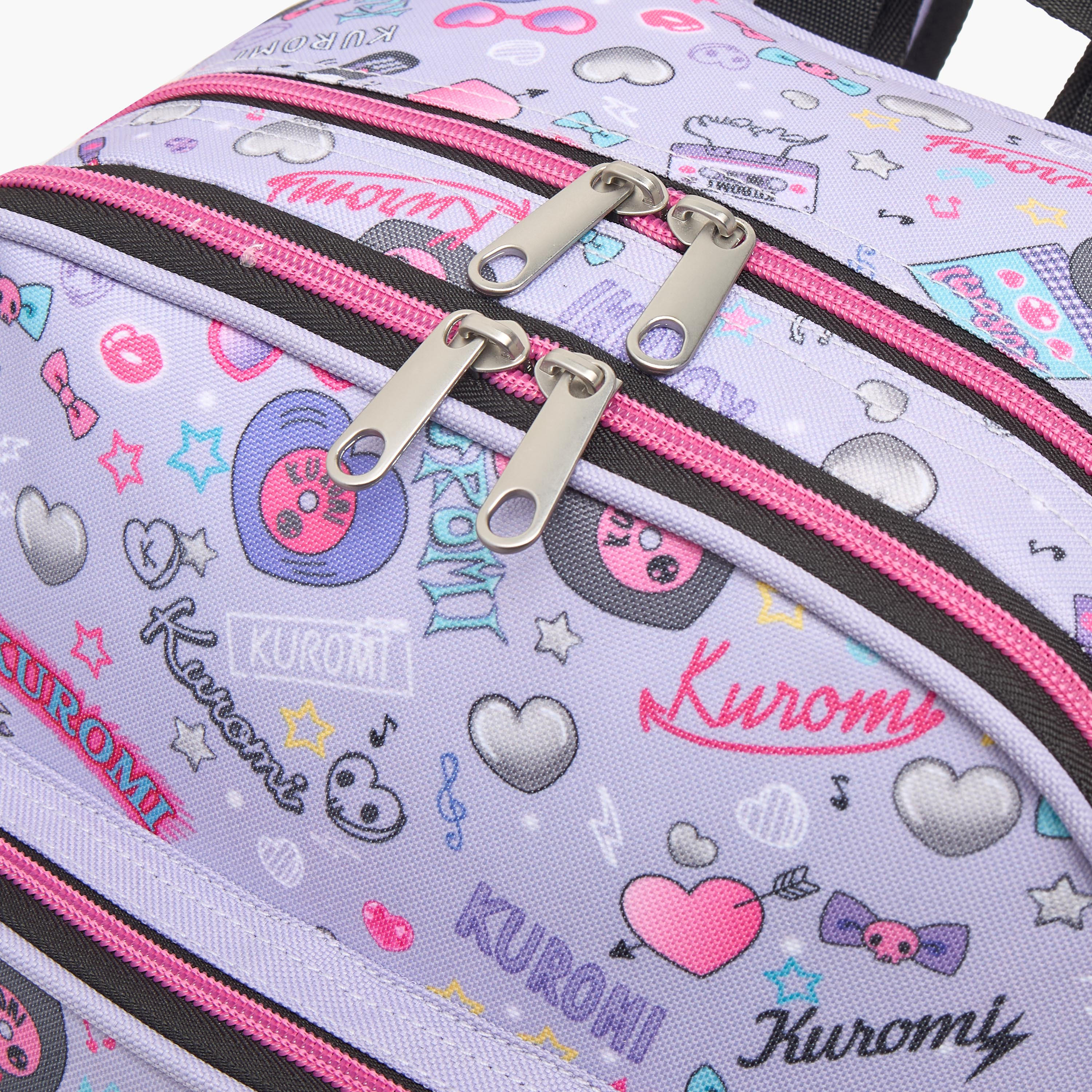 شنطة ظهر بحمالات مبطنة وطبعات كورومي للبنات من 5-8 سنوات من سانريو - 16 بوصة-school-bagsandbackpacks-backpacks-image-5