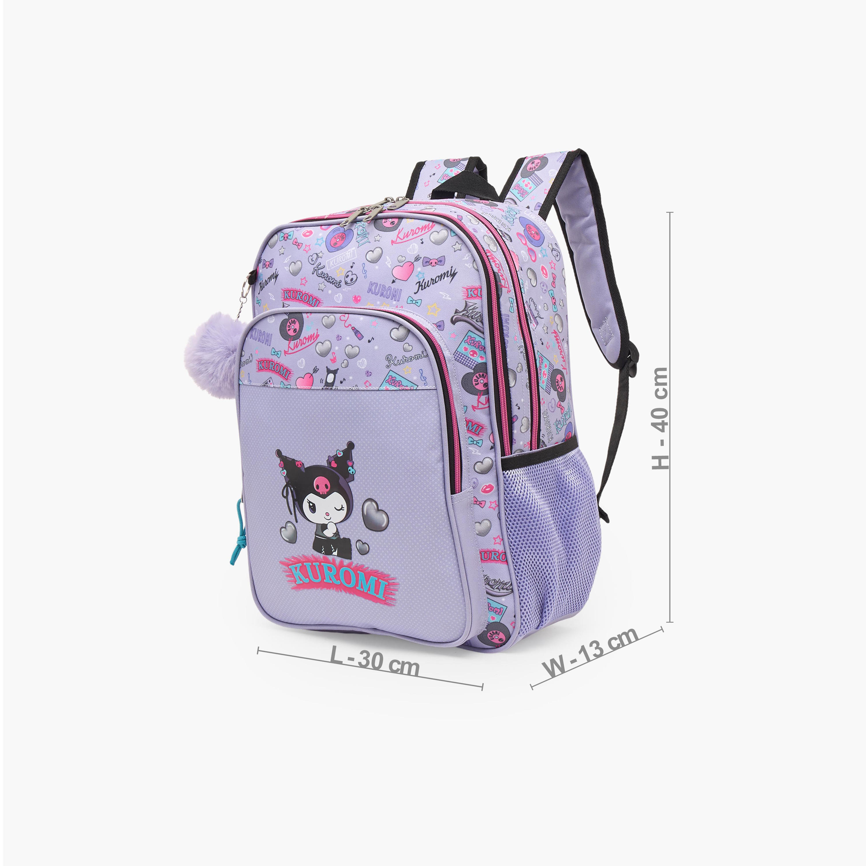 شنطة ظهر بحمالات مبطنة وطبعات كورومي للبنات من 5-8 سنوات من سانريو - 16 بوصة-school-bagsandbackpacks-backpacks-image-7