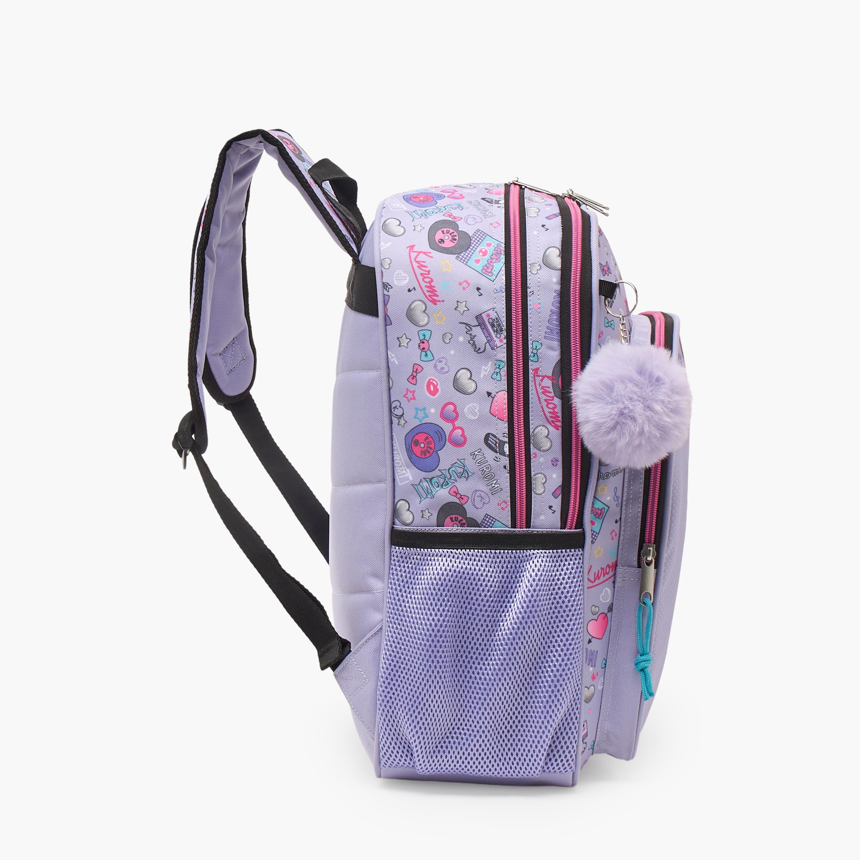 شنطة ظهر بحمالات مبطنة وطبعات كورومي للبنات من 5-8 سنوات من سانريو - 16 بوصة-school-bagsandbackpacks-backpacks-image-8